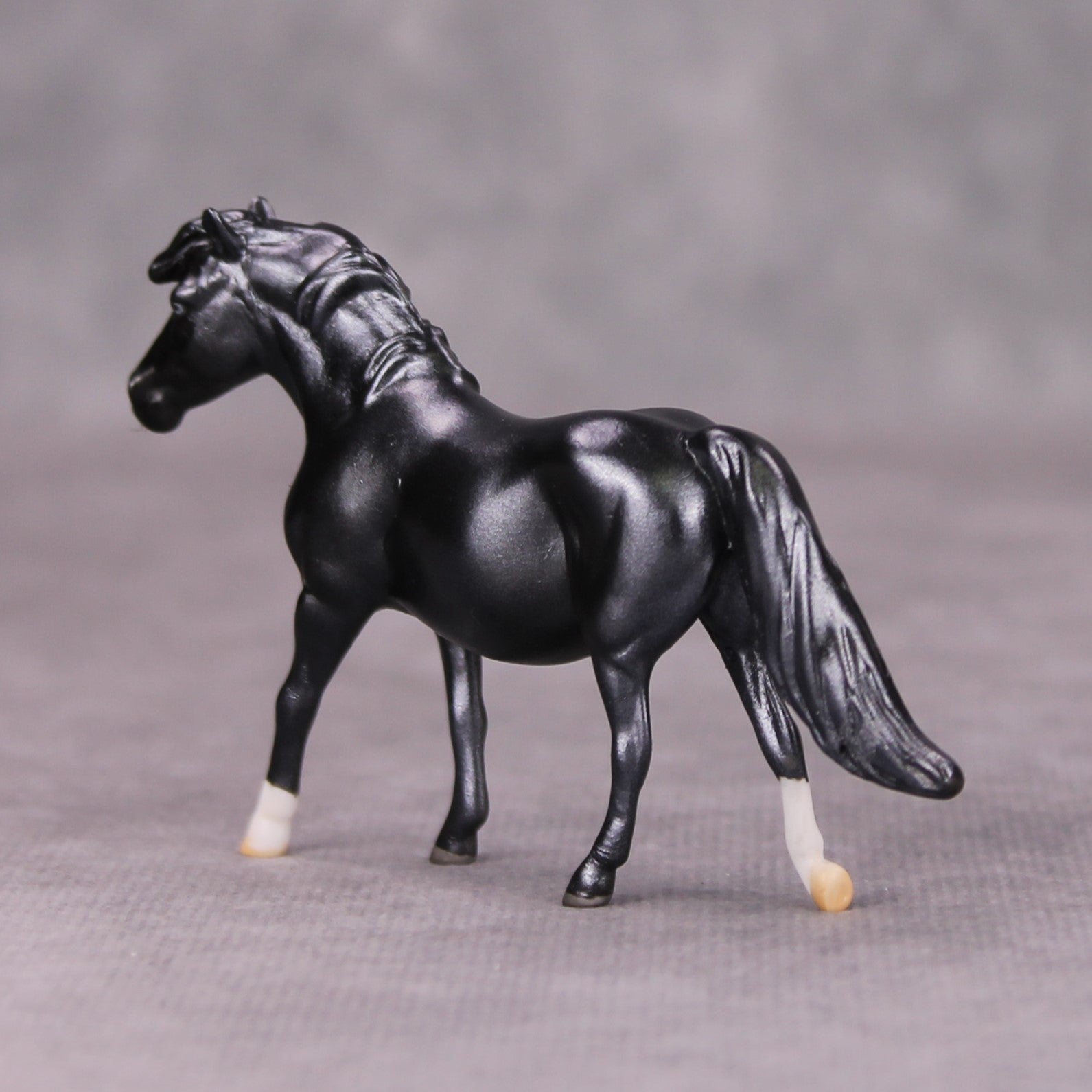 Thunder Snow OOAK Deco Lavender Steel Grey Chip Pony By Jamie Adamson MM24