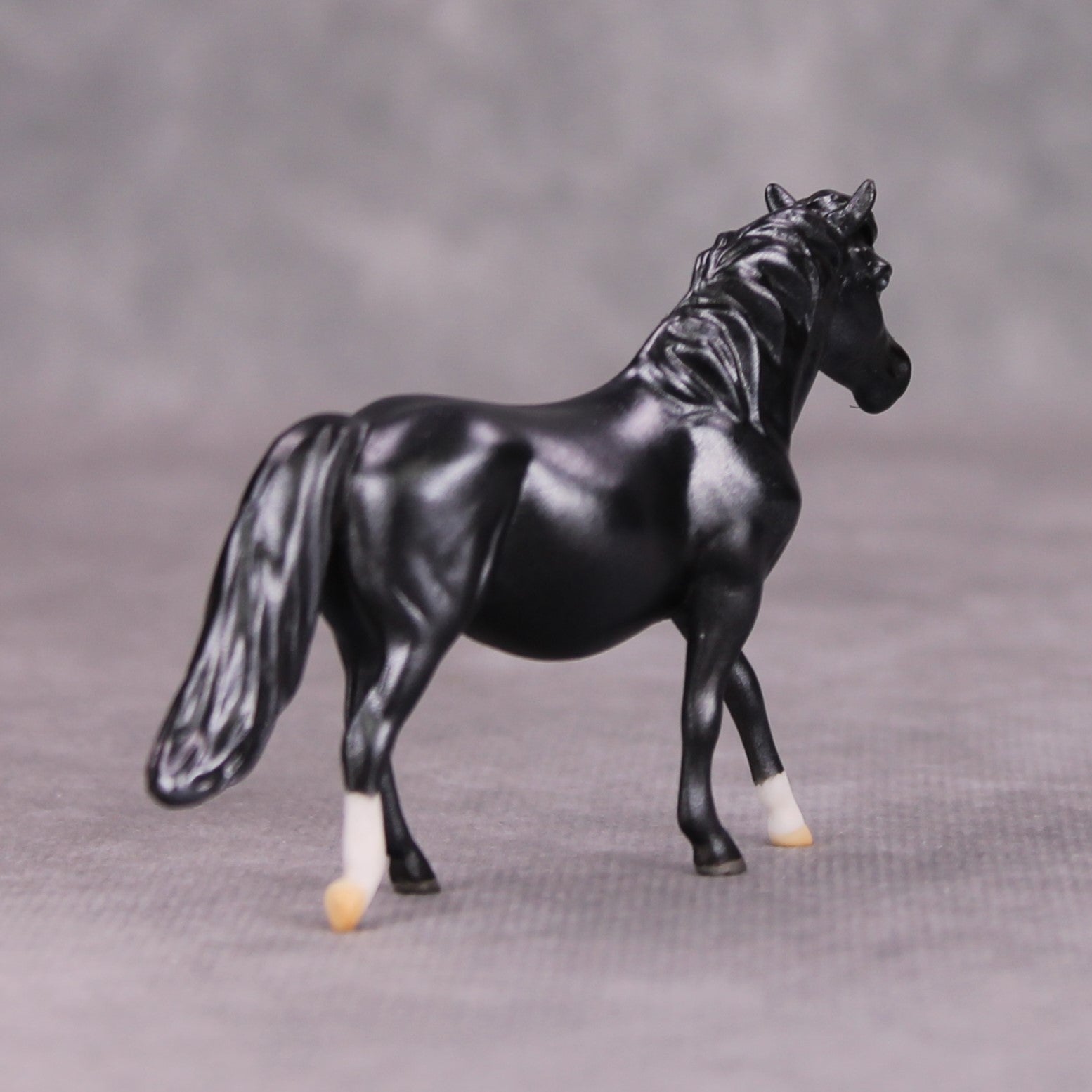 Thunder Snow OOAK Deco Lavender Steel Grey Chip Pony By Jamie Adamson MM24