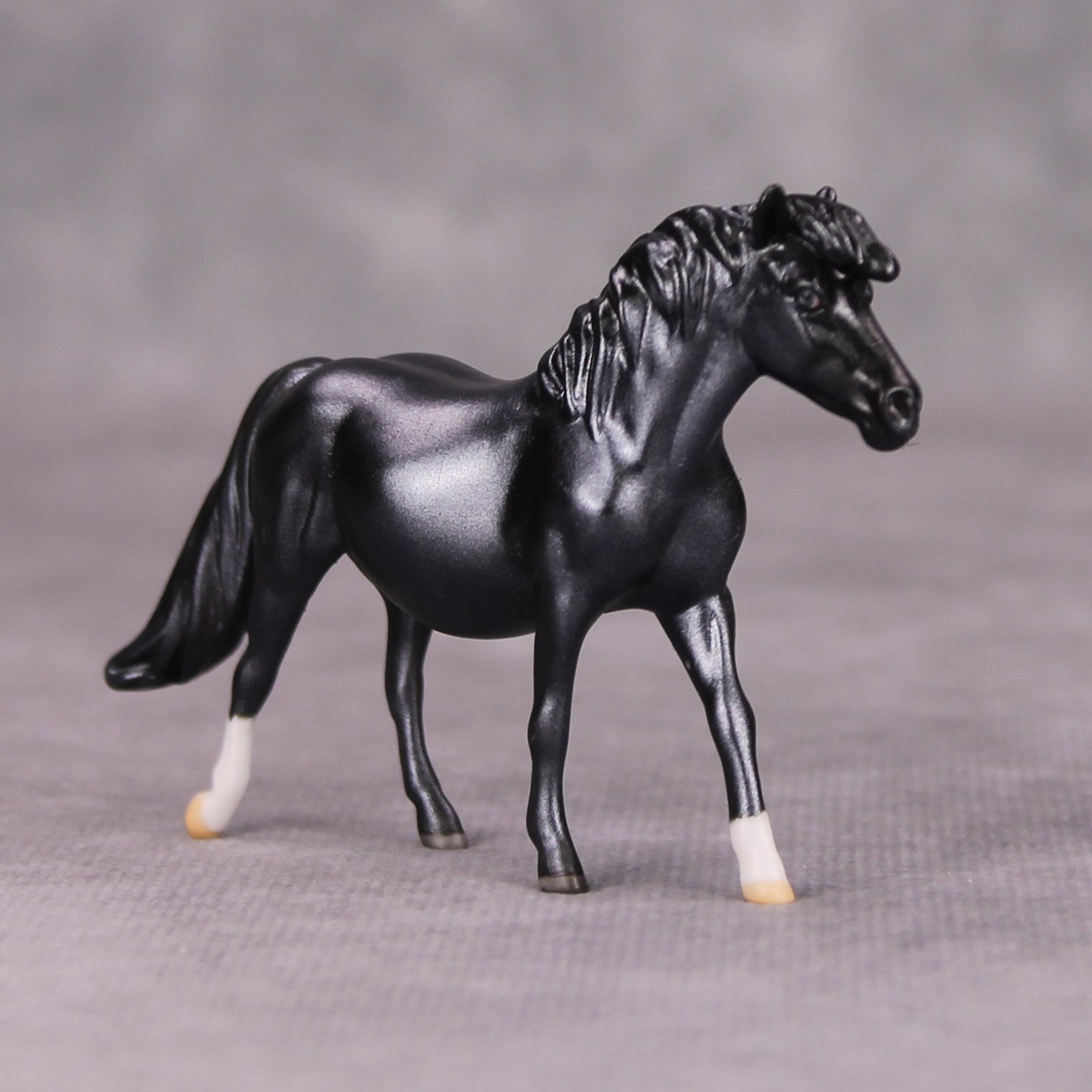 Thunder Snow OOAK Deco Lavender Steel Grey Chip Pony By Jamie Adamson MM24