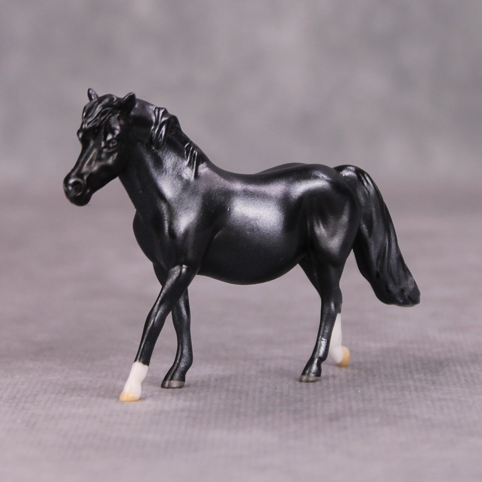 Thunder Snow OOAK Deco Lavender Steel Grey Chip Pony By Jamie Adamson MM24