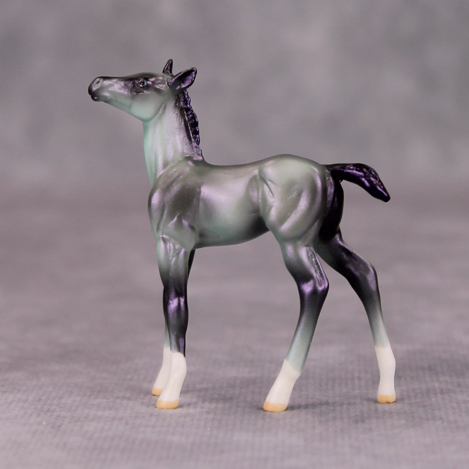 Buffalo OOAK Deco Purple Green Chip Pony By Jamie Adamson MM24