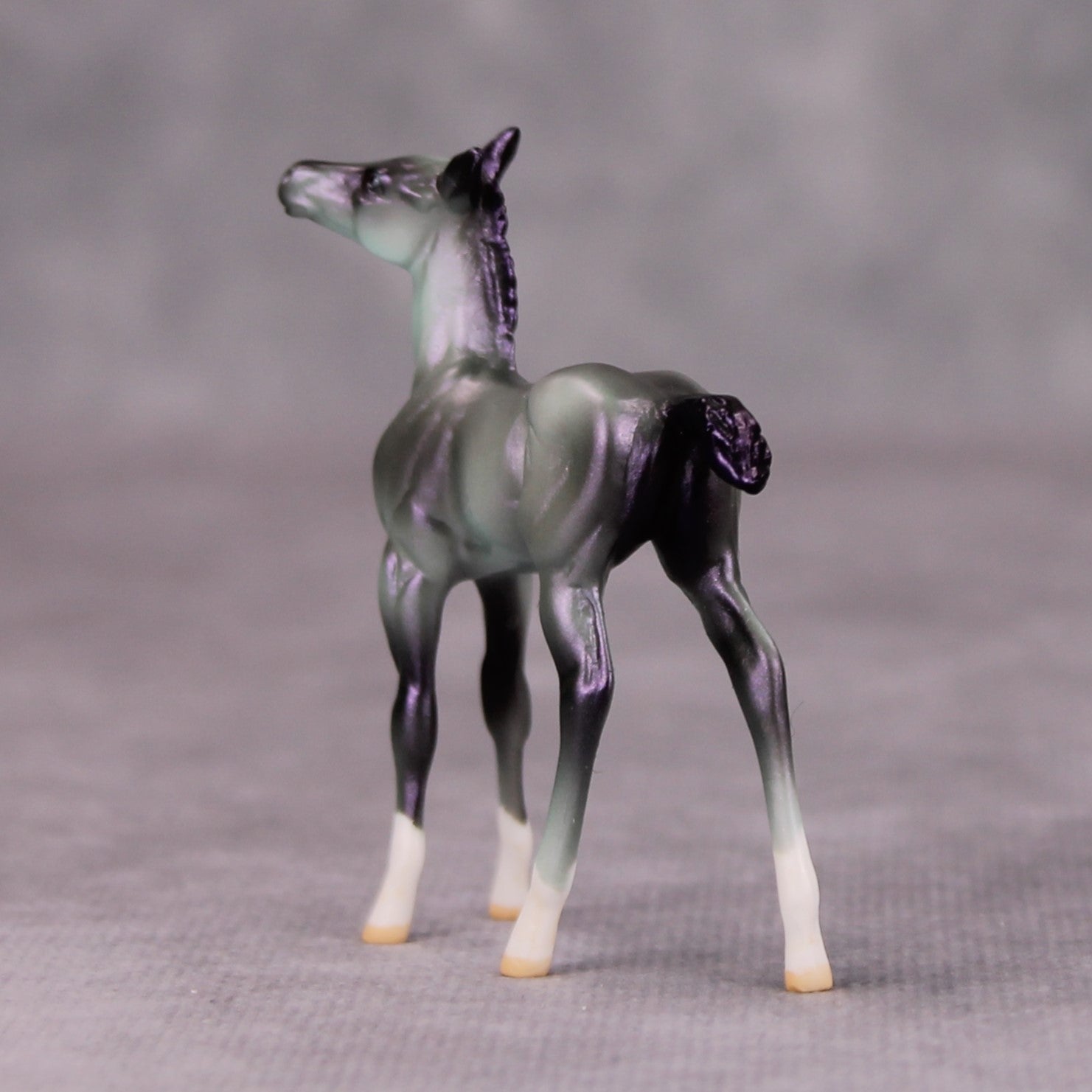 Buffalo OOAK Deco Purple Green Chip Pony By Jamie Adamson MM24