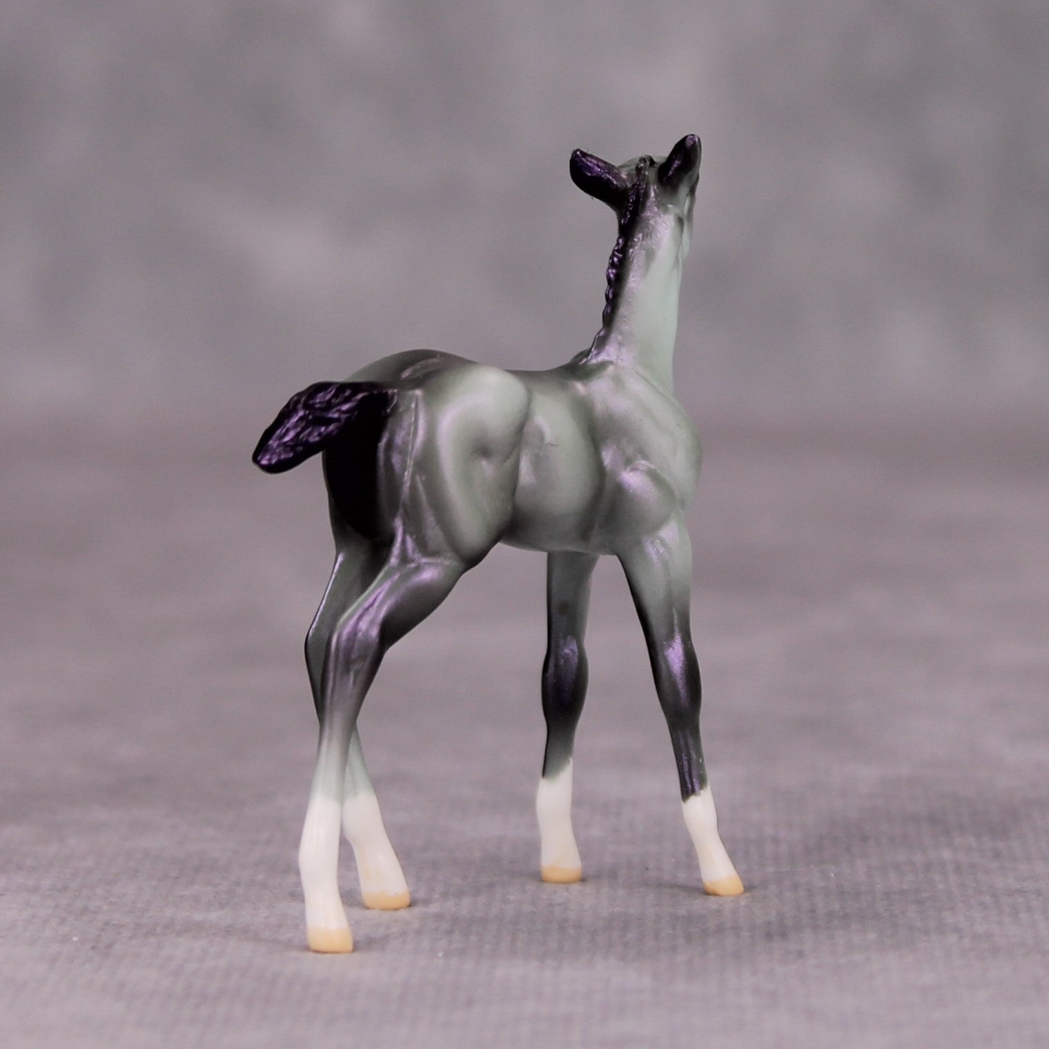 Buffalo OOAK Deco Purple Green Chip Pony By Jamie Adamson MM24