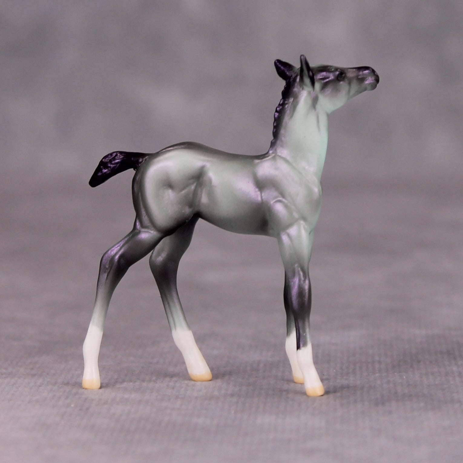 Buffalo OOAK Deco Purple Green Chip Pony By Jamie Adamson MM24