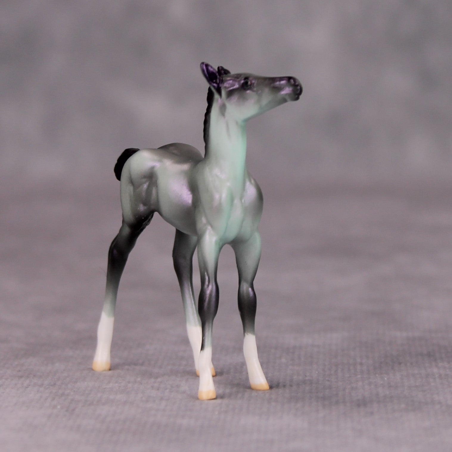 Buffalo OOAK Deco Purple Green Chip Pony By Jamie Adamson MM24