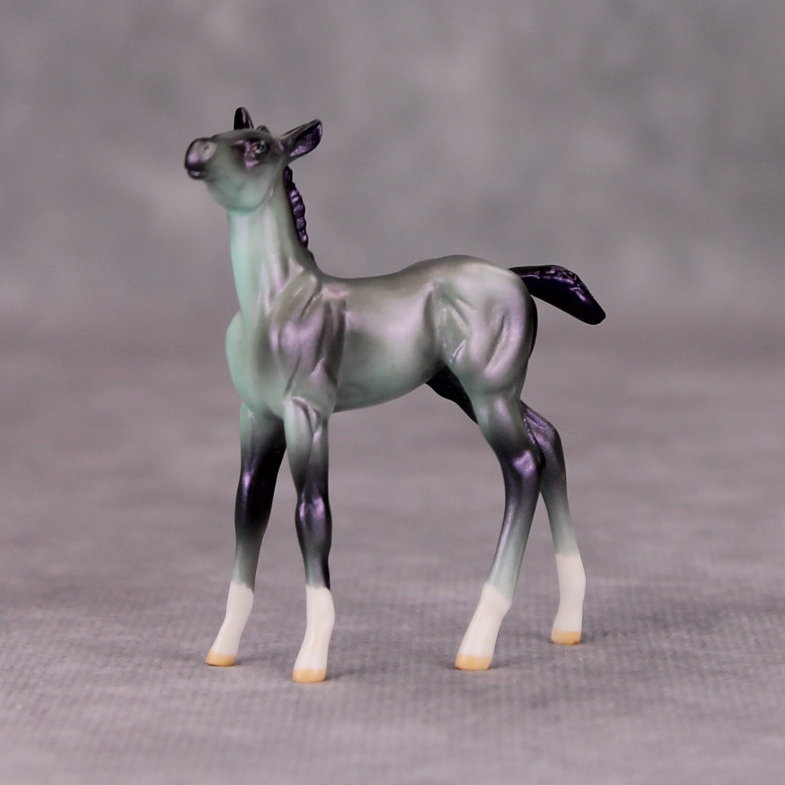 Buffalo OOAK Deco Purple Green Chip Pony By Jamie Adamson MM24