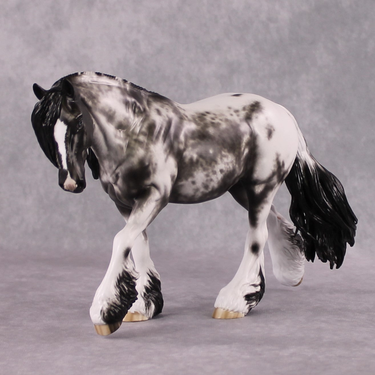 "Clove" OOAK FCM Stone Horses - Black Sabino Irish Cob by Sheryl Leisure &amp; Mona Best Offer 02/18/2025