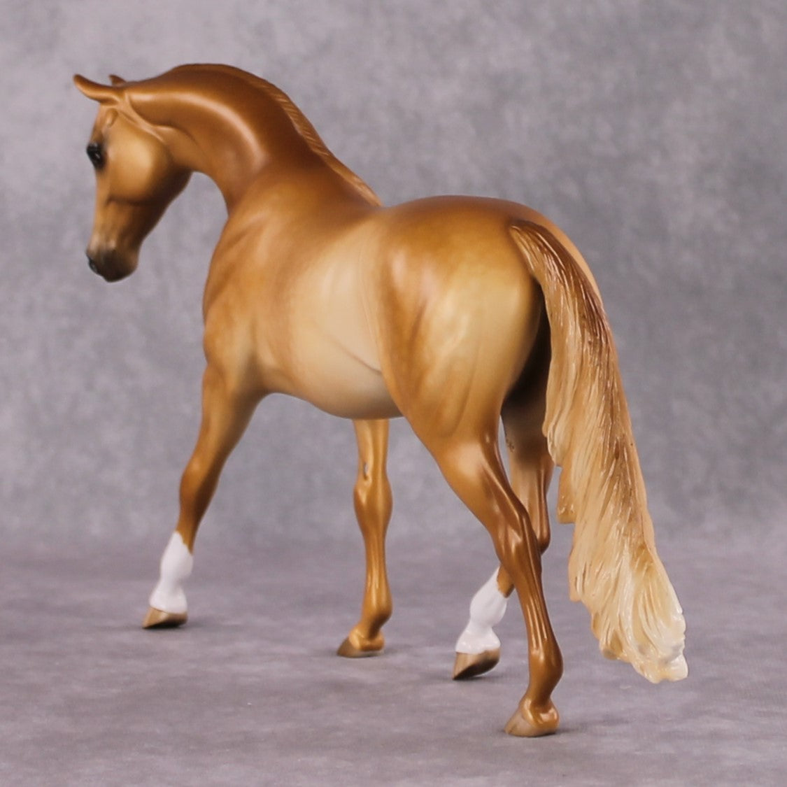 "Erubescent" OOAK FCM Stone Horses - Light Chestnut Pony by Sheryl Leisure &amp; Mona