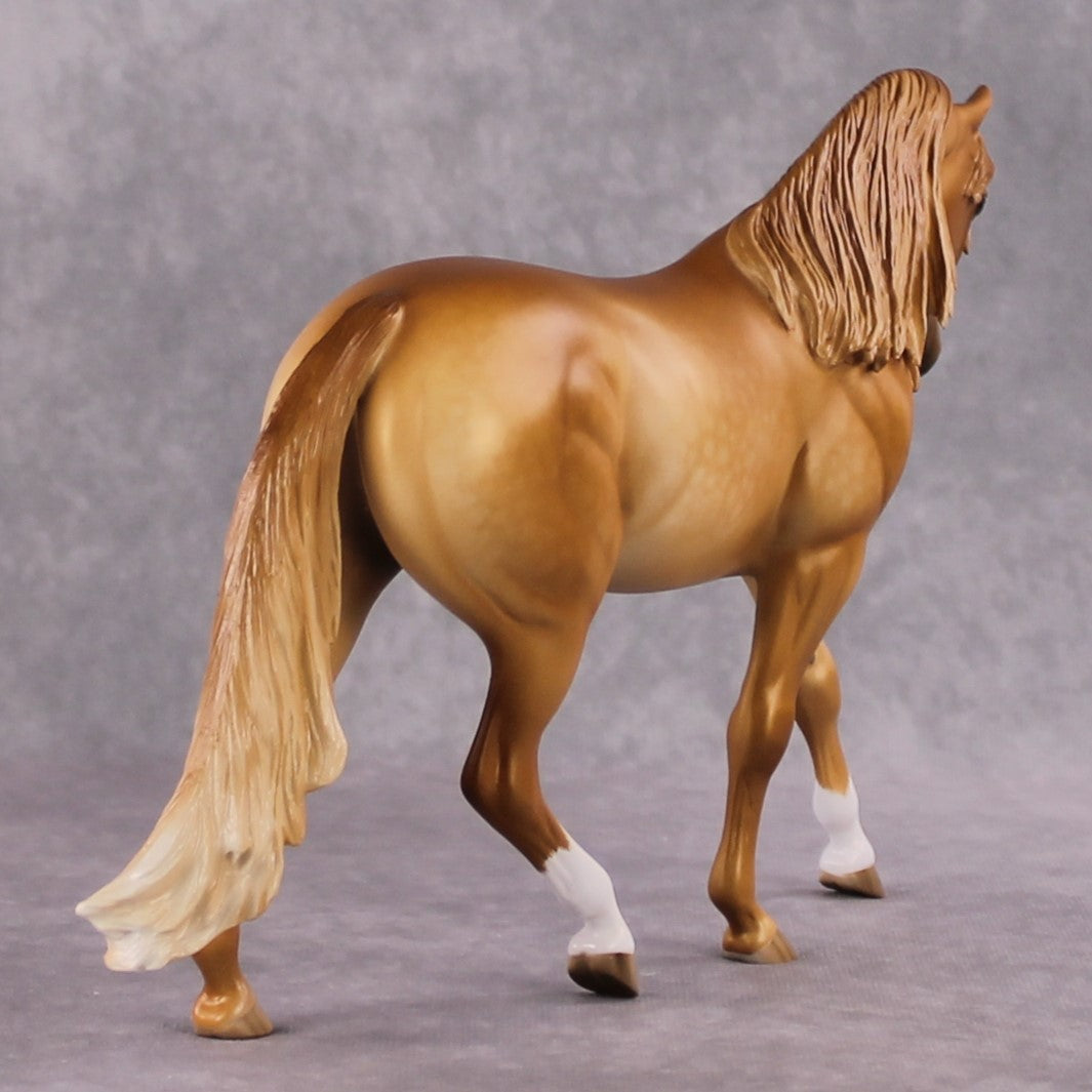 "Erubescent" OOAK FCM Stone Horses - Light Chestnut Pony by Sheryl Leisure &amp; Mona