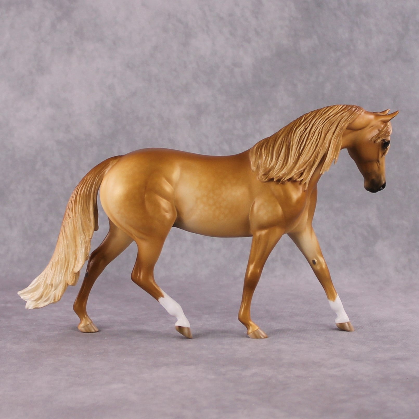 "Erubescent" OOAK FCM Stone Horses - Light Chestnut Pony by Sheryl Leisure &amp; Mona