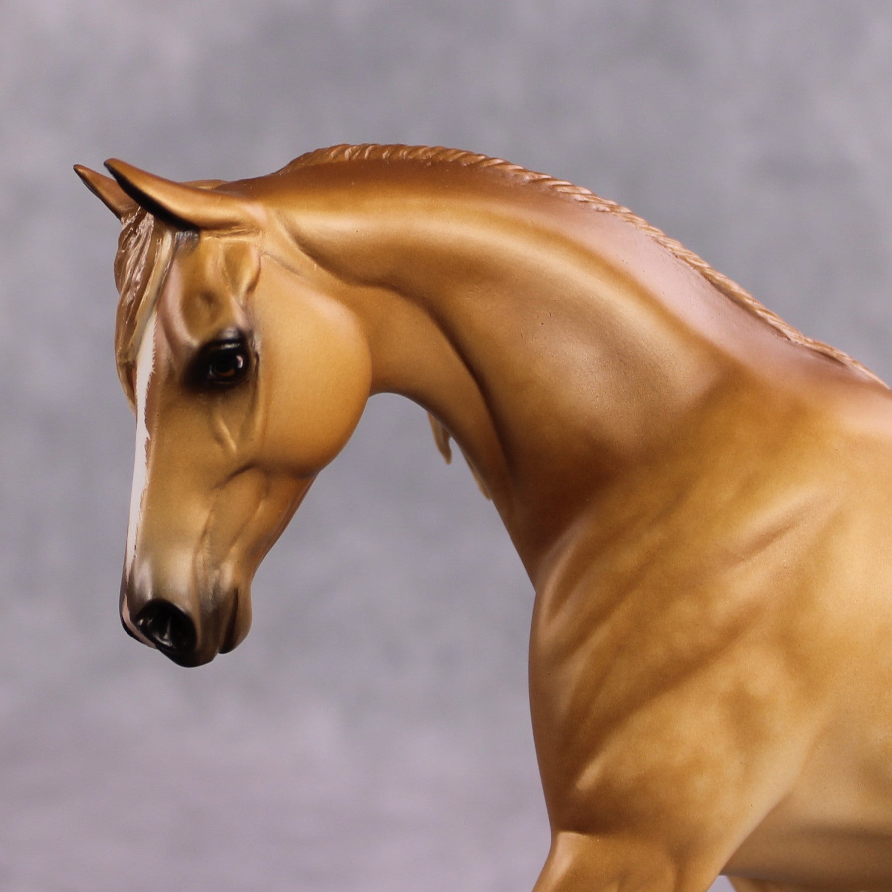 "Erubescent" OOAK FCM Stone Horses - Light Chestnut Pony by Sheryl Leisure &amp; Mona
