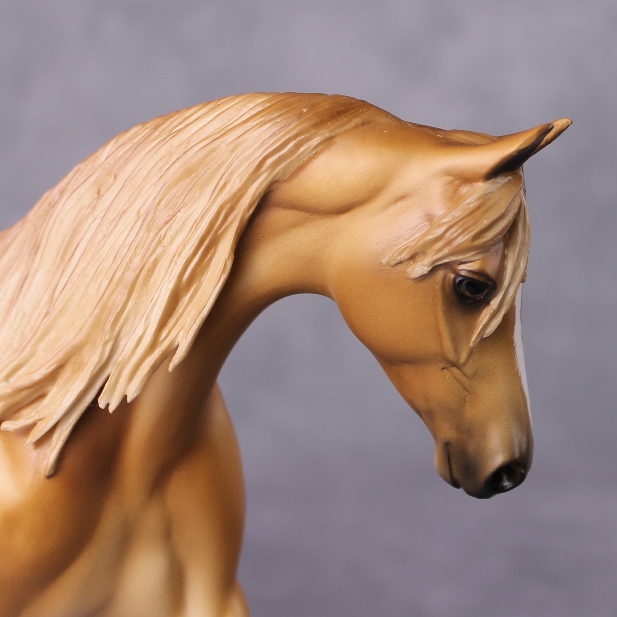 "Erubescent" OOAK FCM Stone Horses - Light Chestnut Pony by Sheryl Leisure &amp; Mona