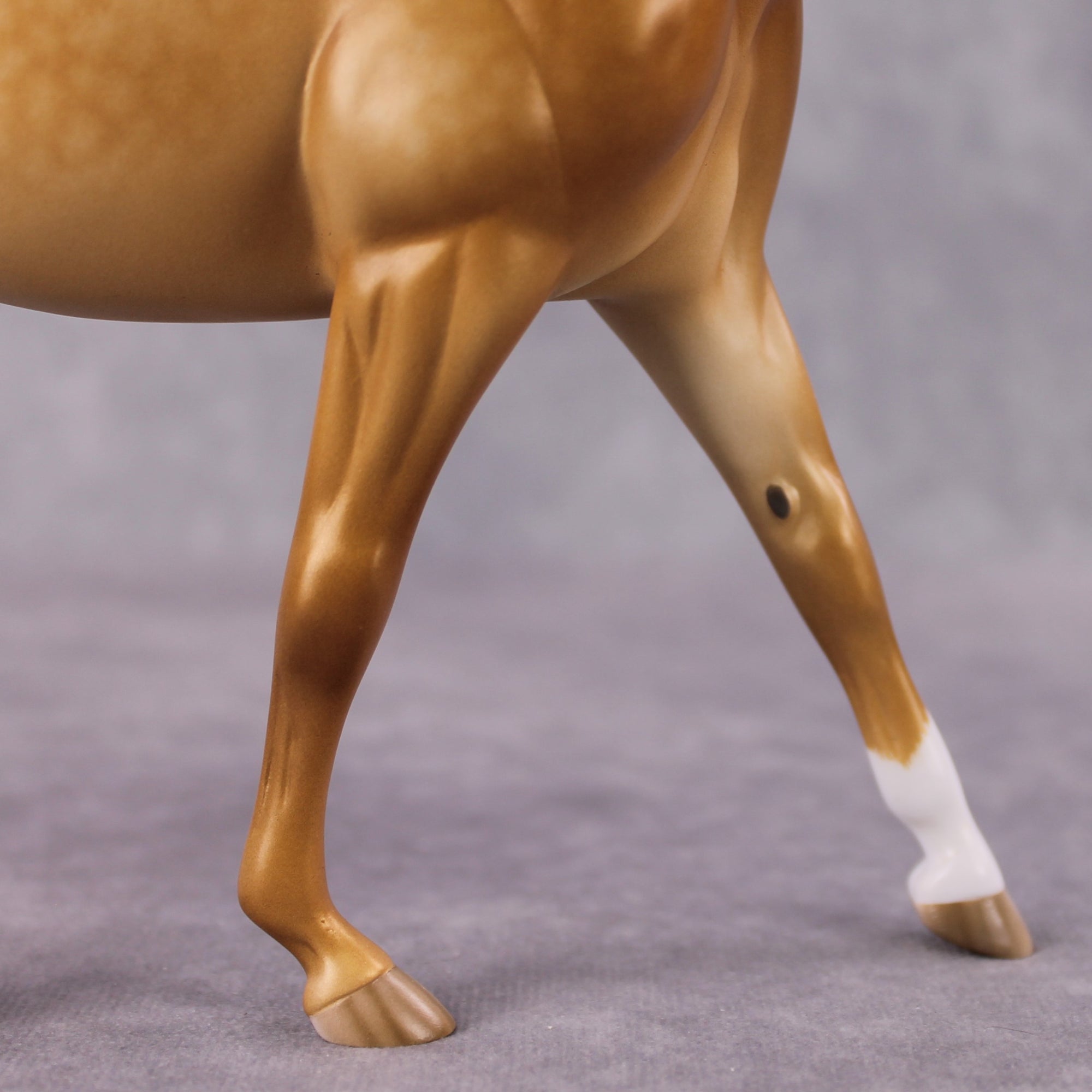 "Erubescent" OOAK FCM Stone Horses - Light Chestnut Pony by Sheryl Leisure &amp; Mona