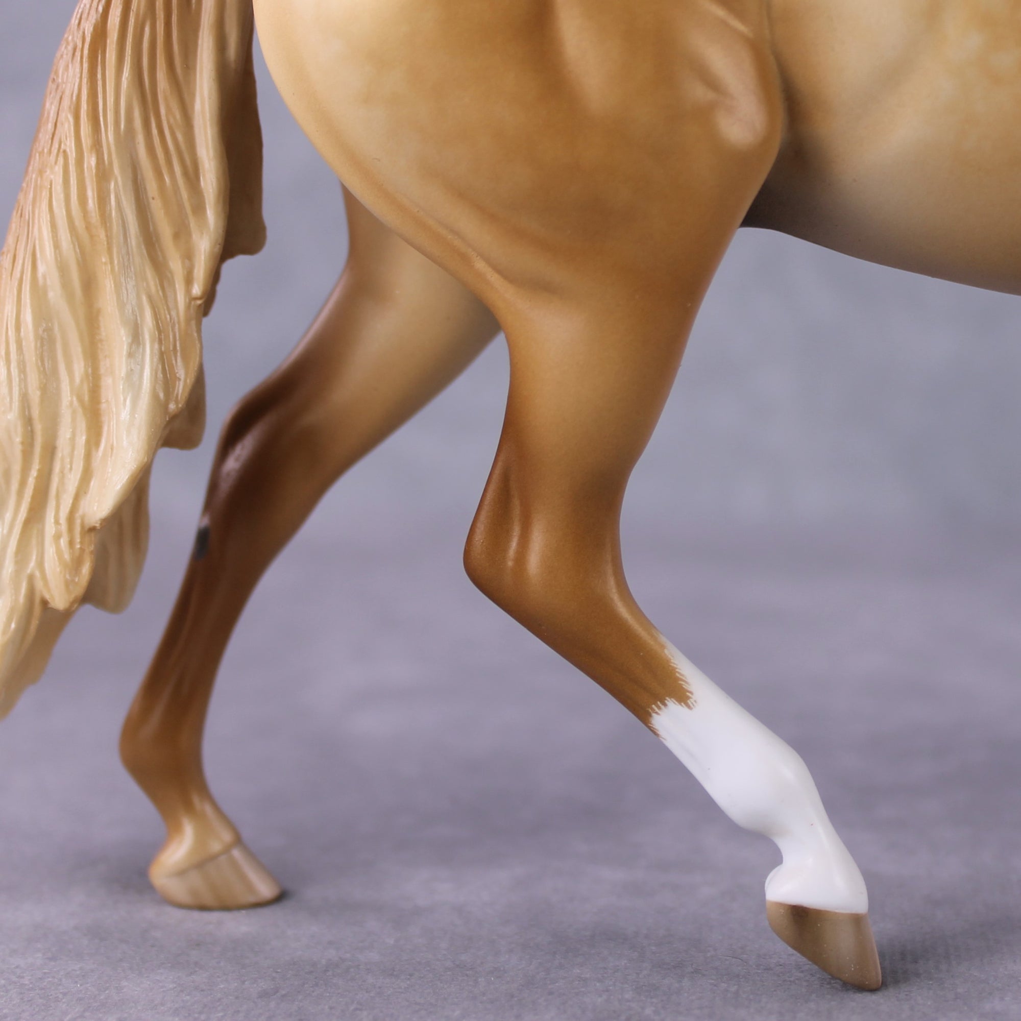 "Erubescent" OOAK FCM Stone Horses - Light Chestnut Pony by Sheryl Leisure &amp; Mona