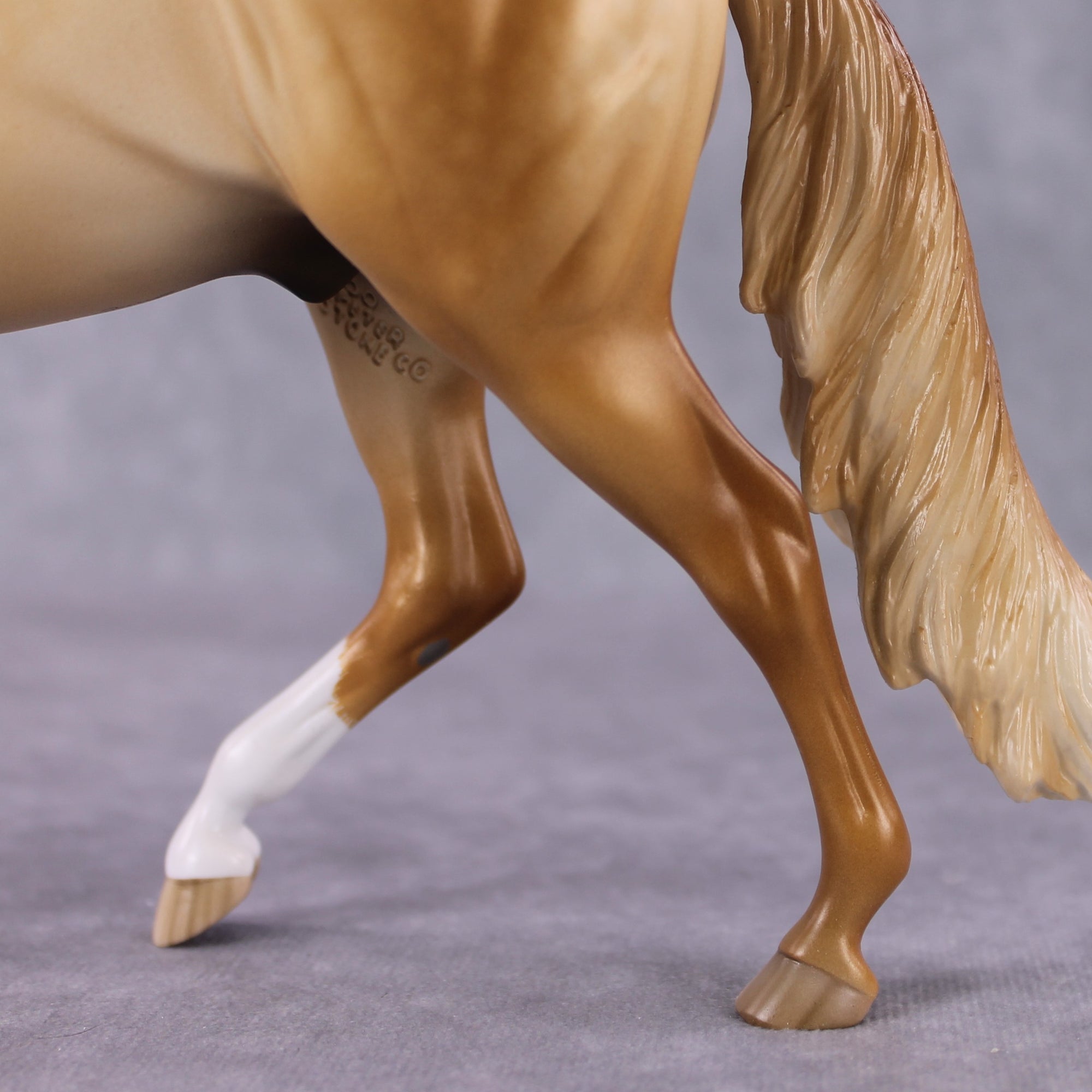 "Erubescent" OOAK FCM Stone Horses - Light Chestnut Pony by Sheryl Leisure &amp; Mona