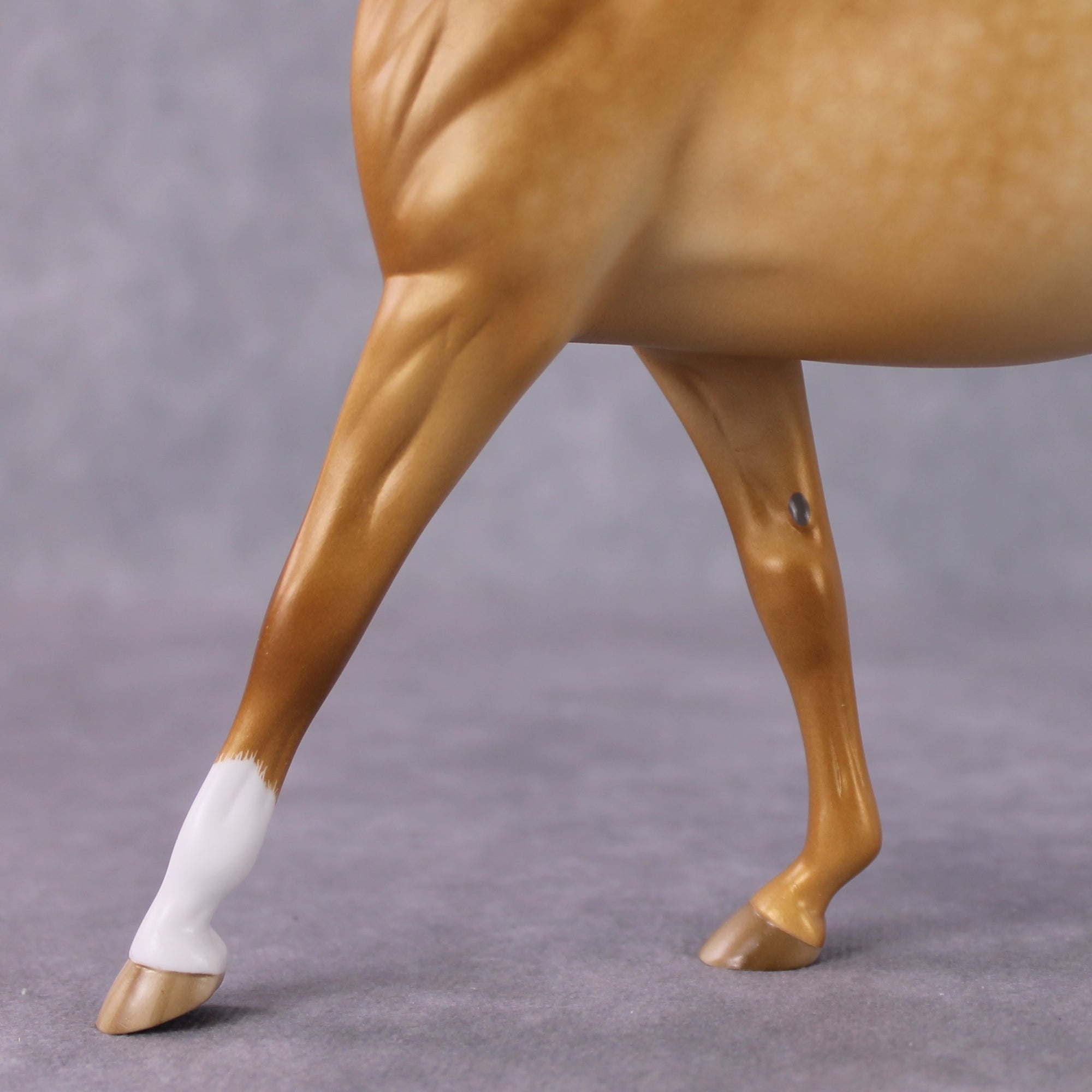 "Erubescent" OOAK FCM Stone Horses - Light Chestnut Pony by Sheryl Leisure &amp; Mona