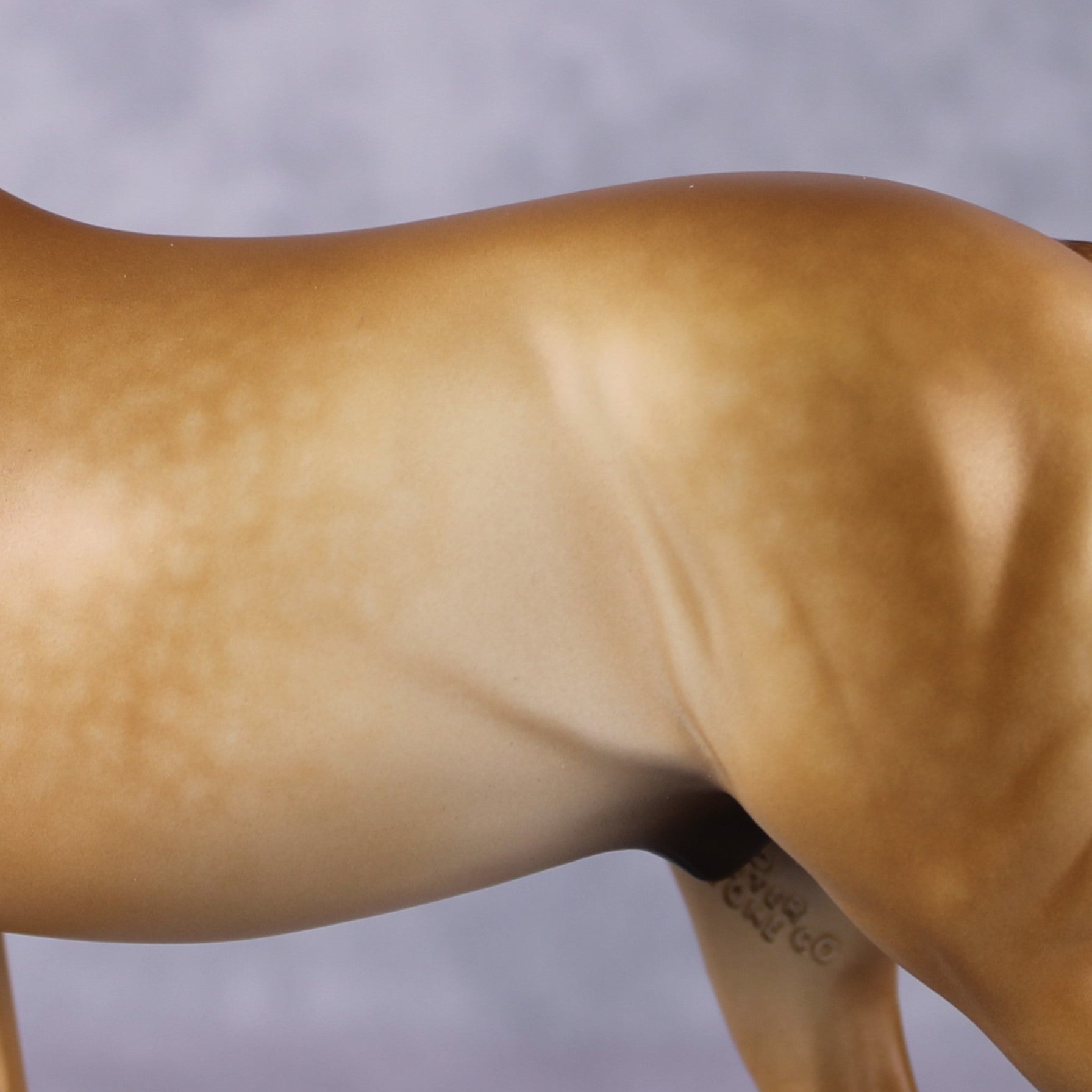 "Erubescent" OOAK FCM Stone Horses - Light Chestnut Pony by Sheryl Leisure &amp; Mona