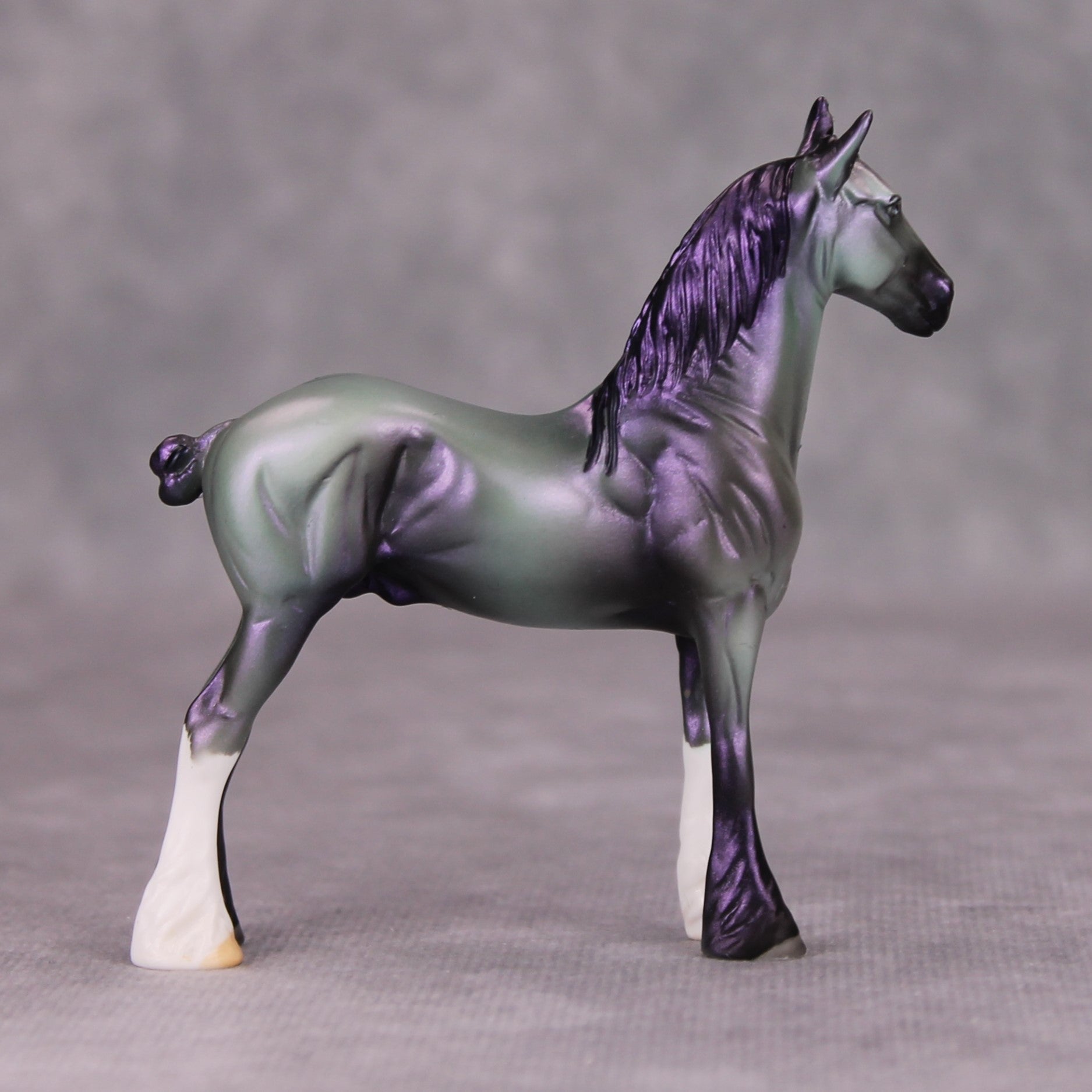 Cork It OOAK Deco Purple Green Draft Chip By Jamie Adamson MM24