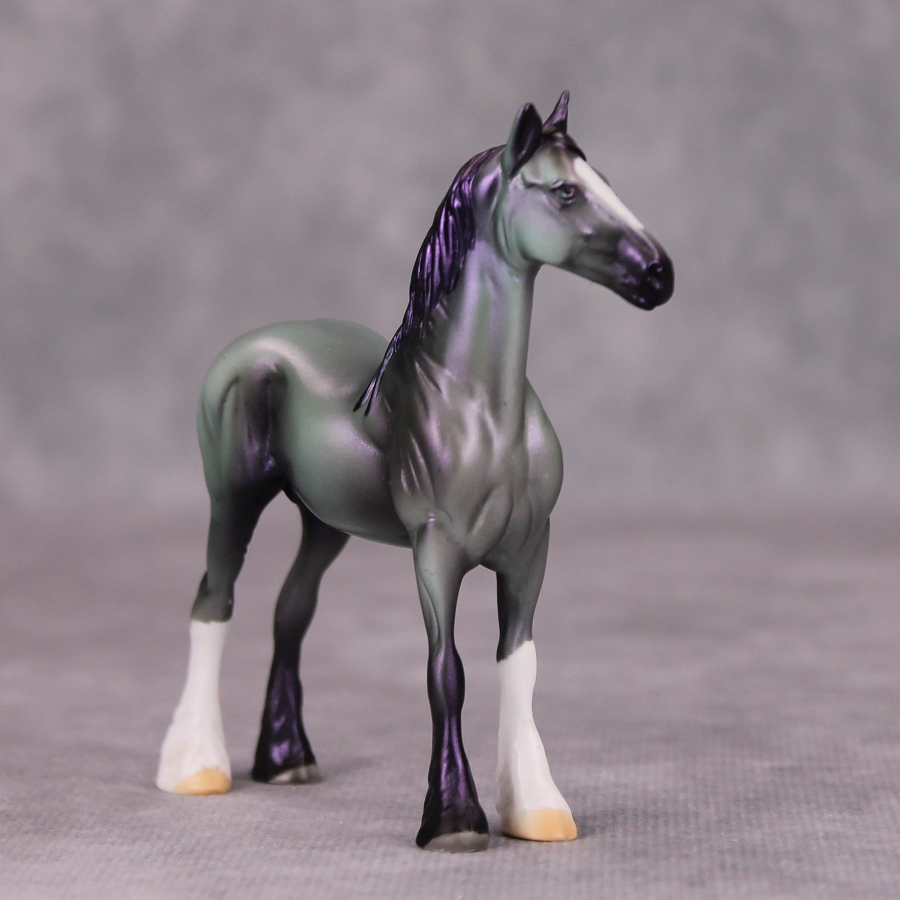 Cork It OOAK Deco Purple Green Draft Chip By Jamie Adamson MM24