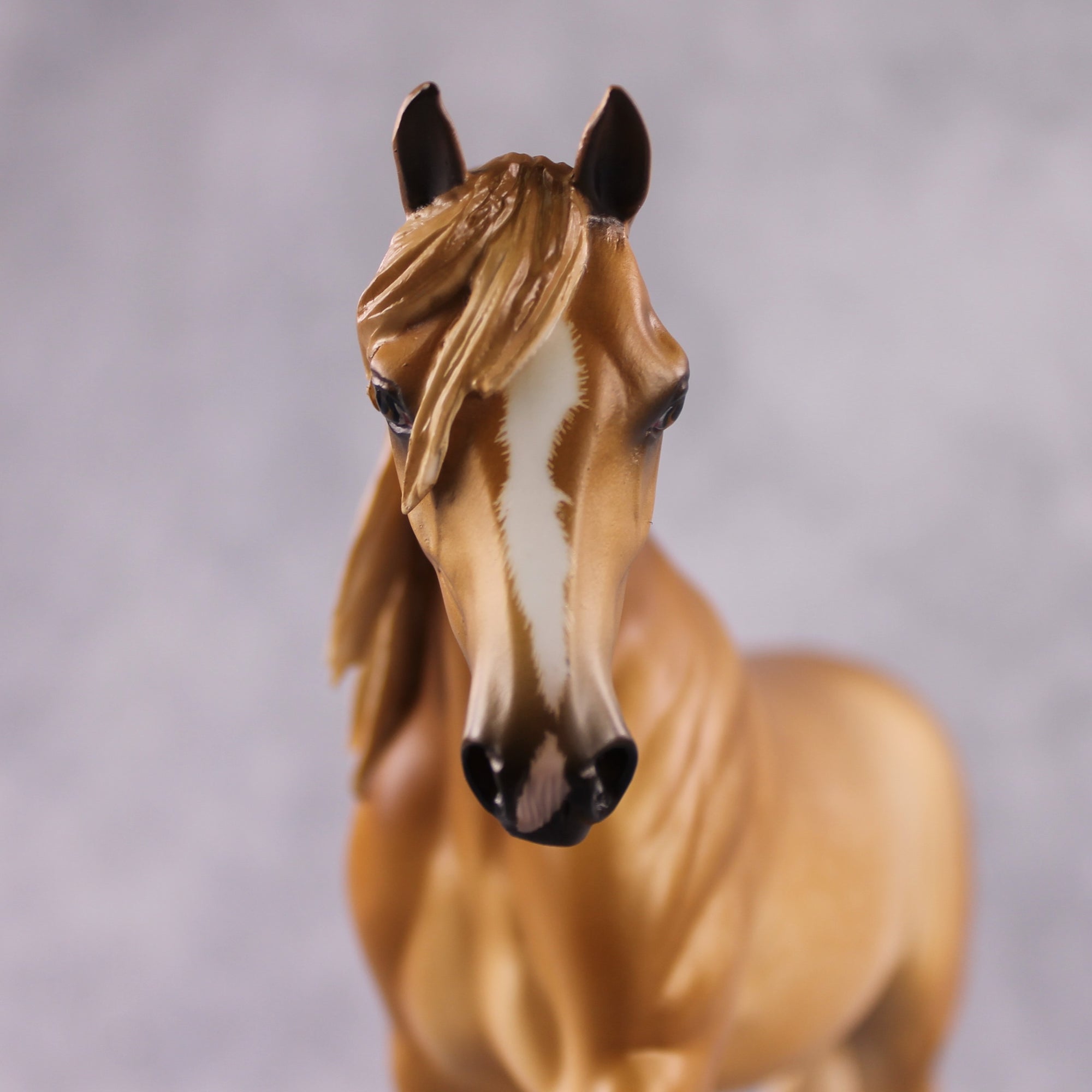 "Erubescent" OOAK FCM Stone Horses - Light Chestnut Pony by Sheryl Leisure &amp; Mona