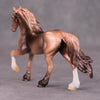 PREVIEW LISTING ONLY Static Electricity OOAK Deco Peachy Grey Friesian Chip By Jamie Adamson MM24