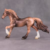 PREVIEW LISTING ONLY Static Electricity OOAK Deco Peachy Grey Friesian Chip By Jamie Adamson MM24