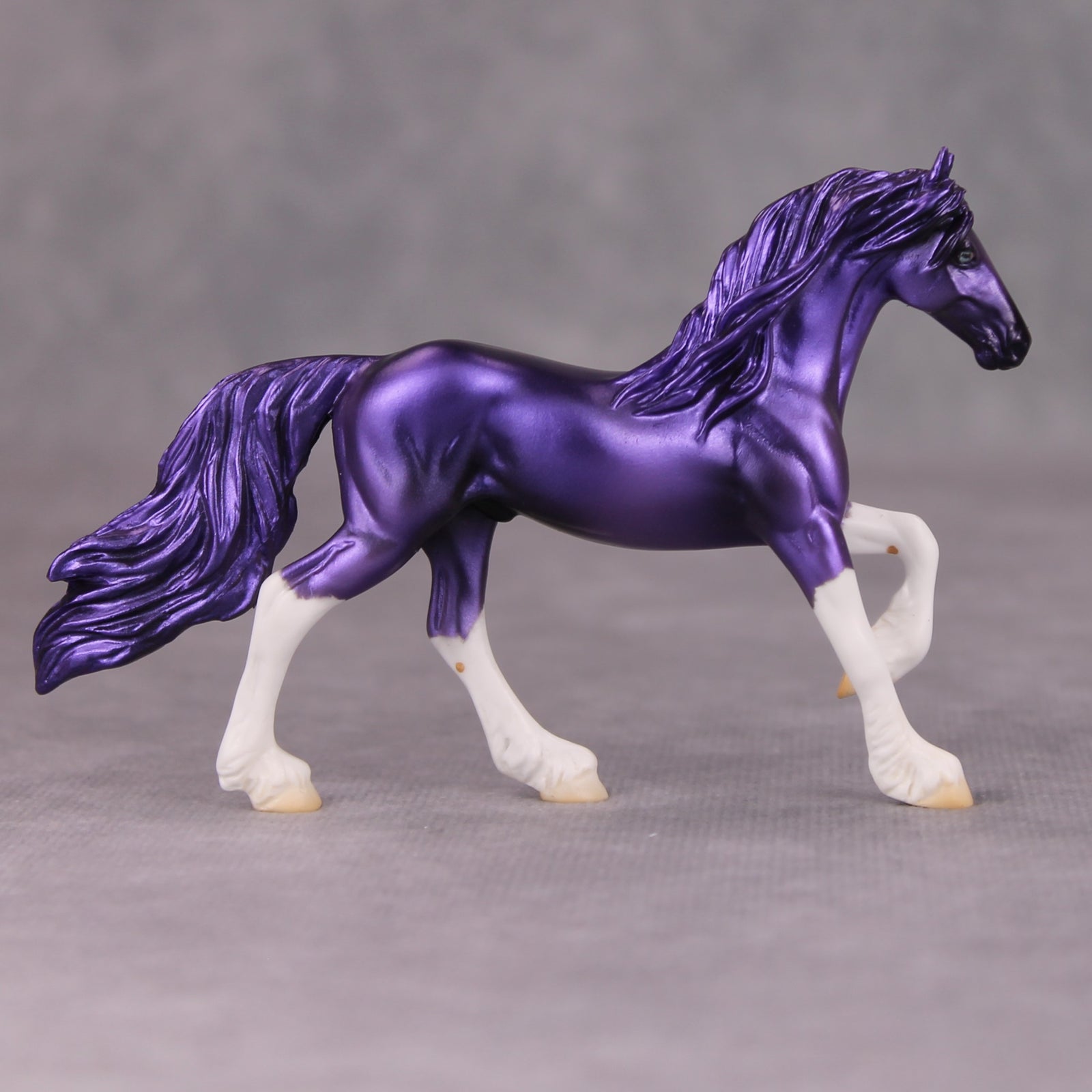 Purple Rein OOAK Deco Purple Friesian Chip By Jamie Adamson MM24