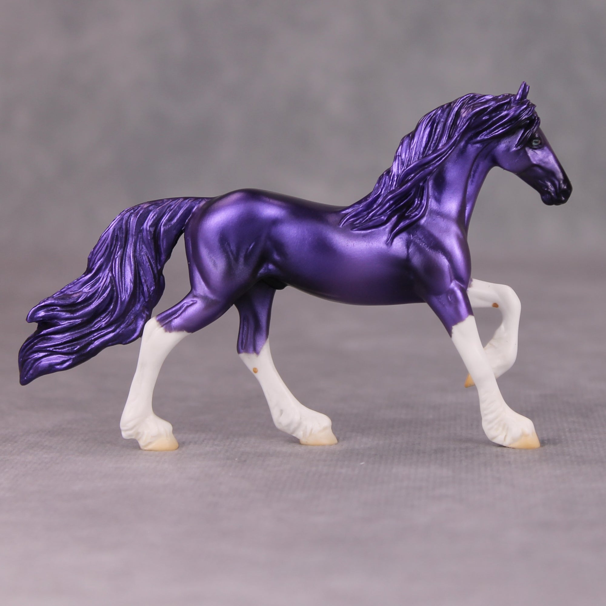 PREVIEW LISTING ONLY Purple Rain OOAK Deco Purple Friesian Chip By Jamie Adamson MM24