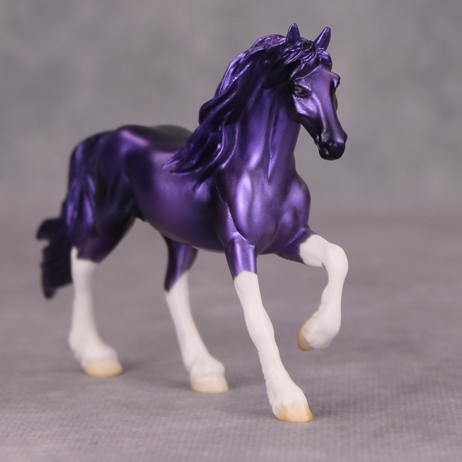 Purple Rein OOAK Deco Purple Friesian Chip By Jamie Adamson MM24