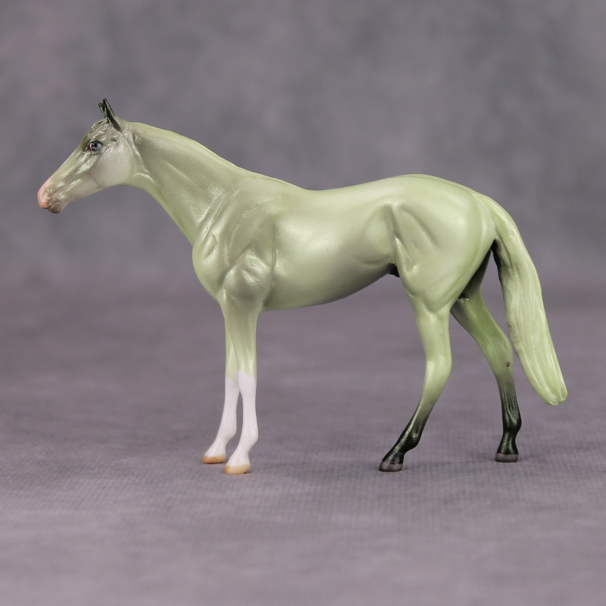 PREVIEW LISTING ONLY Flying Babies OOAK Deco Light Green Thoroughbred Chip By Jamie Adamson MM24