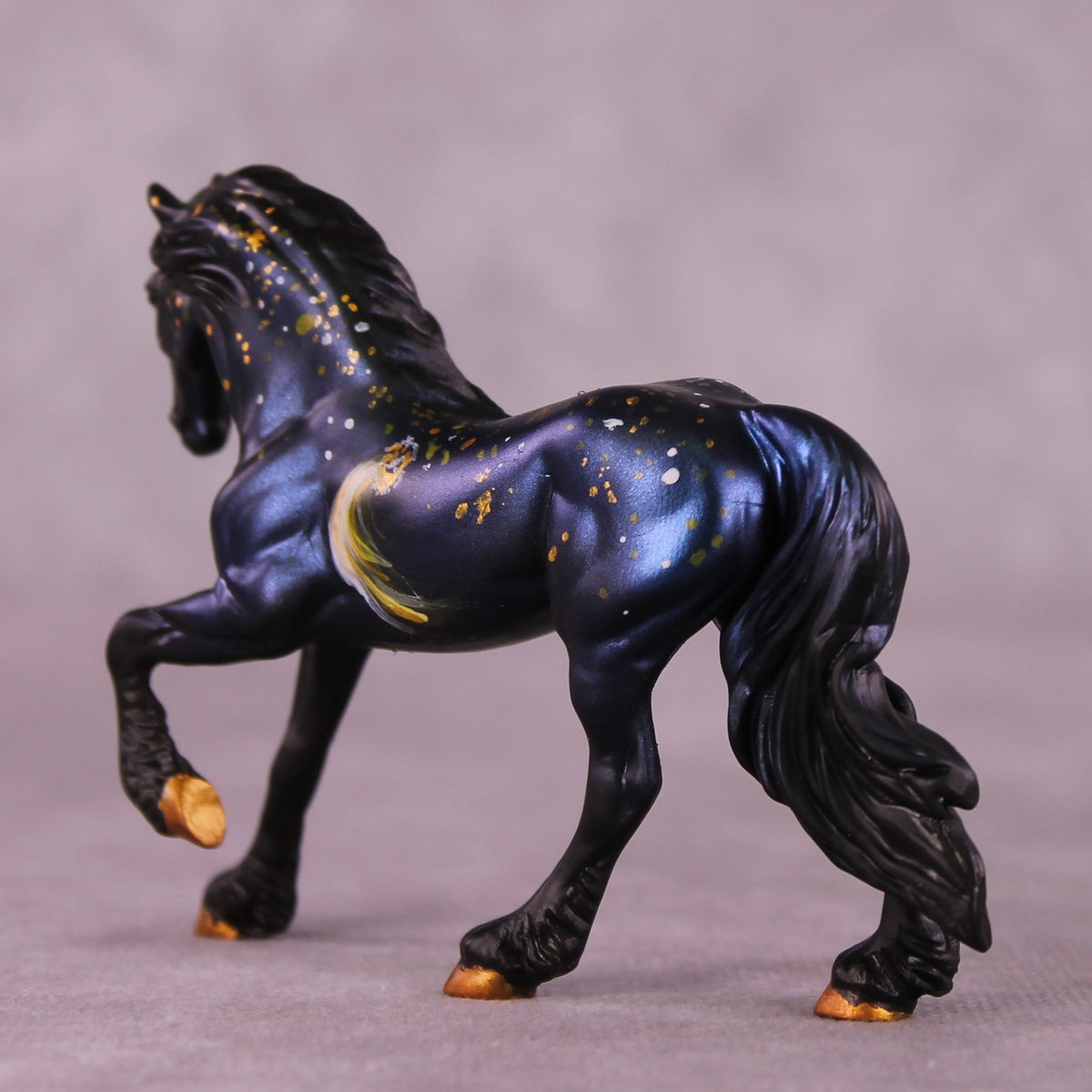 Albireo OOAK FCM Chip Friesian By Kristen Cermele July GemStones Series