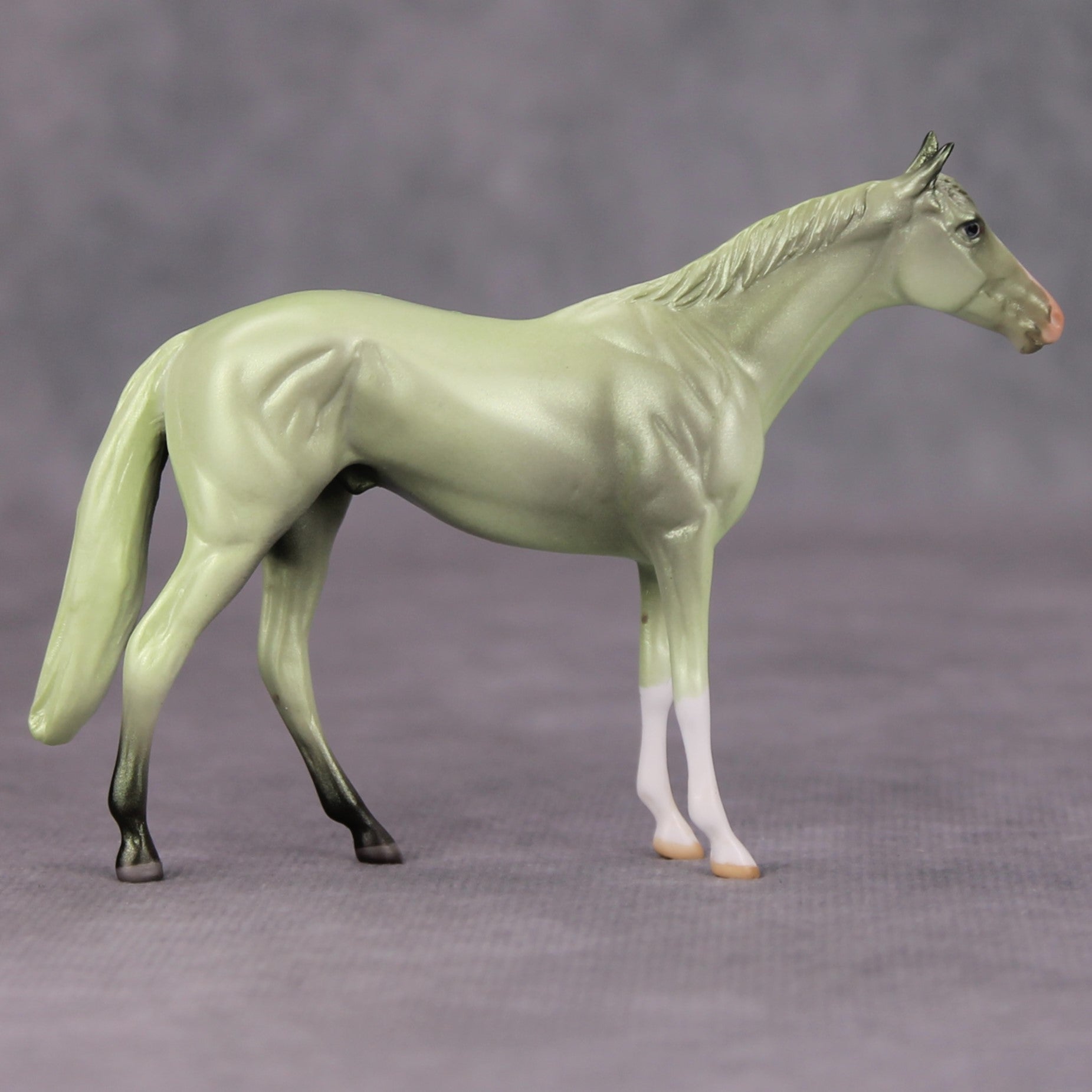 Flying Babies OOAK Deco Light Green Thoroughbred Chip By Jamie Adamson MM24