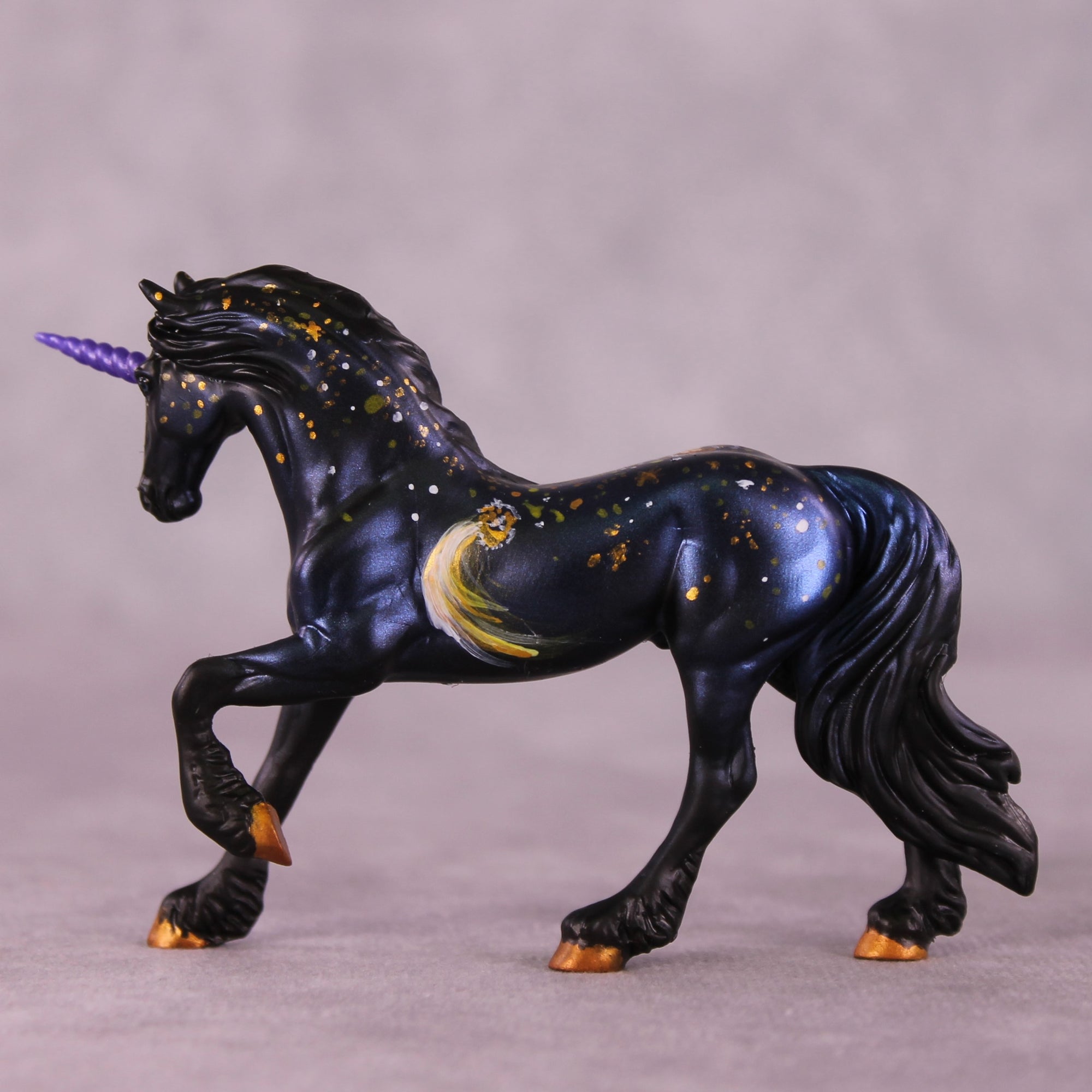 Albireo OOAK FCM Chip Friesian By Kristen Cermele July GemStones Series