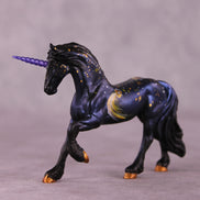 Albireo OOAK FCM Chip Friesian By Kristen Cermele July GemStones Series