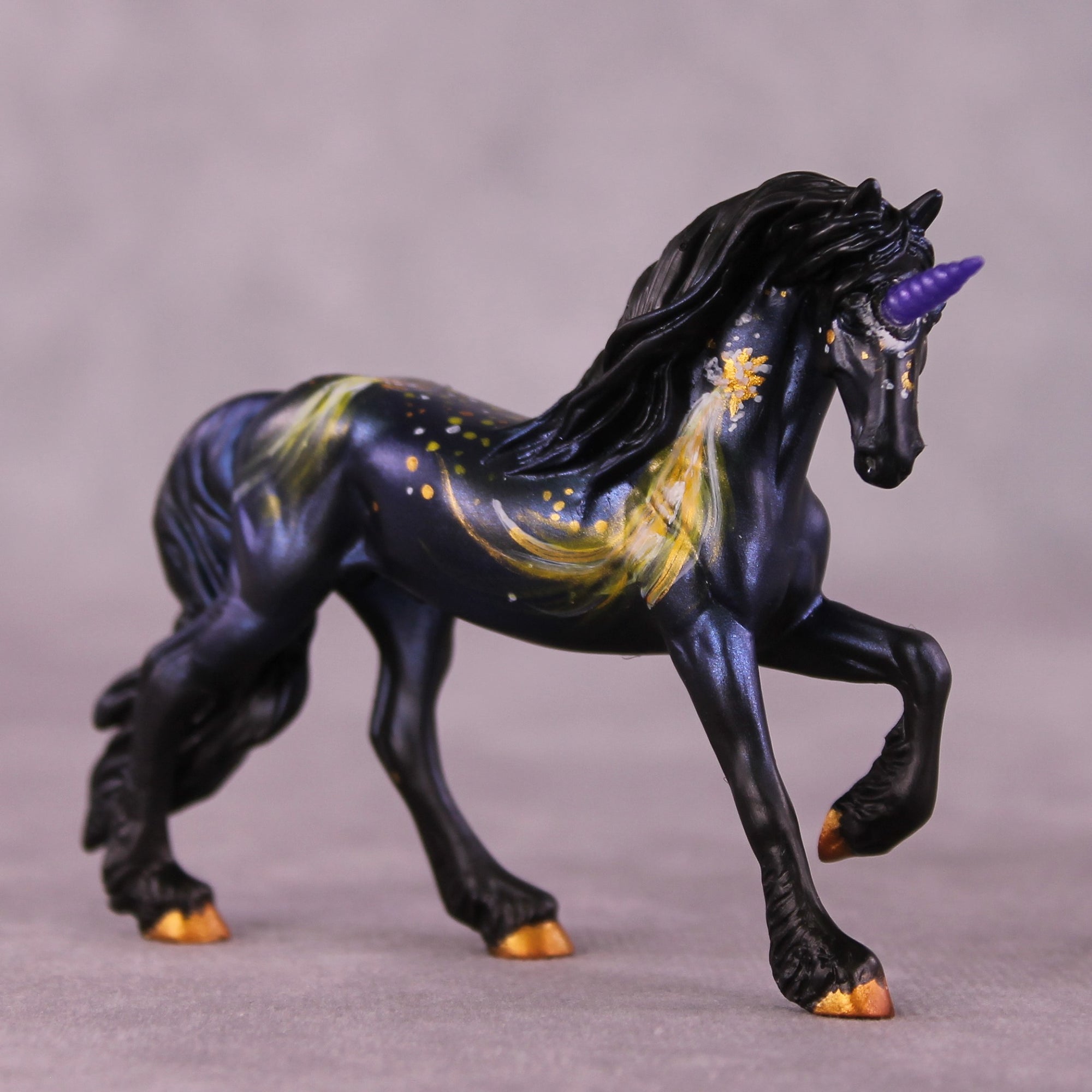 Albireo OOAK FCM Chip Friesian By Kristen Cermele July GemStones Series