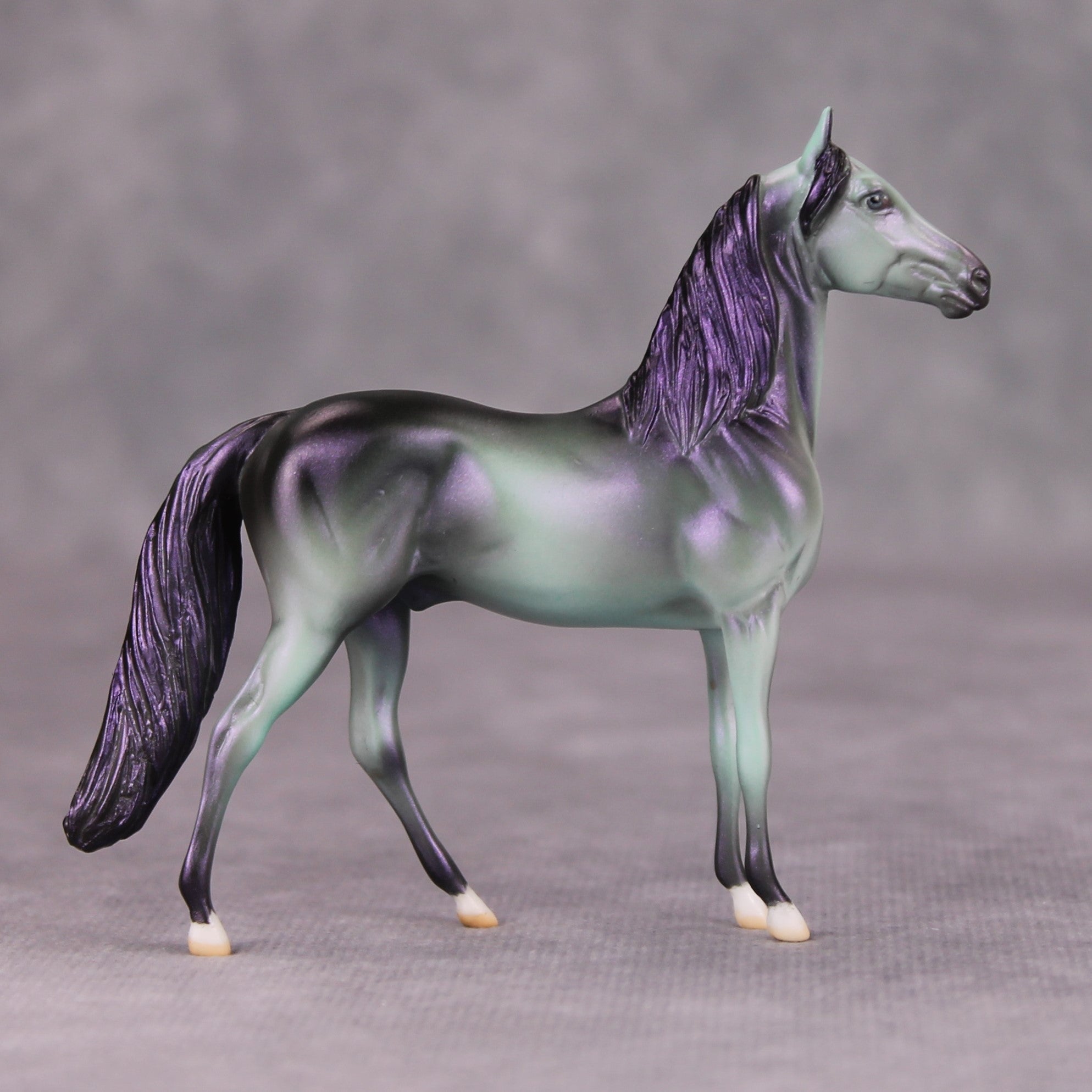 PREVIEW LISTING ONLY Foggy Morning OOAK Deco Purple Green Morgan Chip By Jamie Adamson MM24