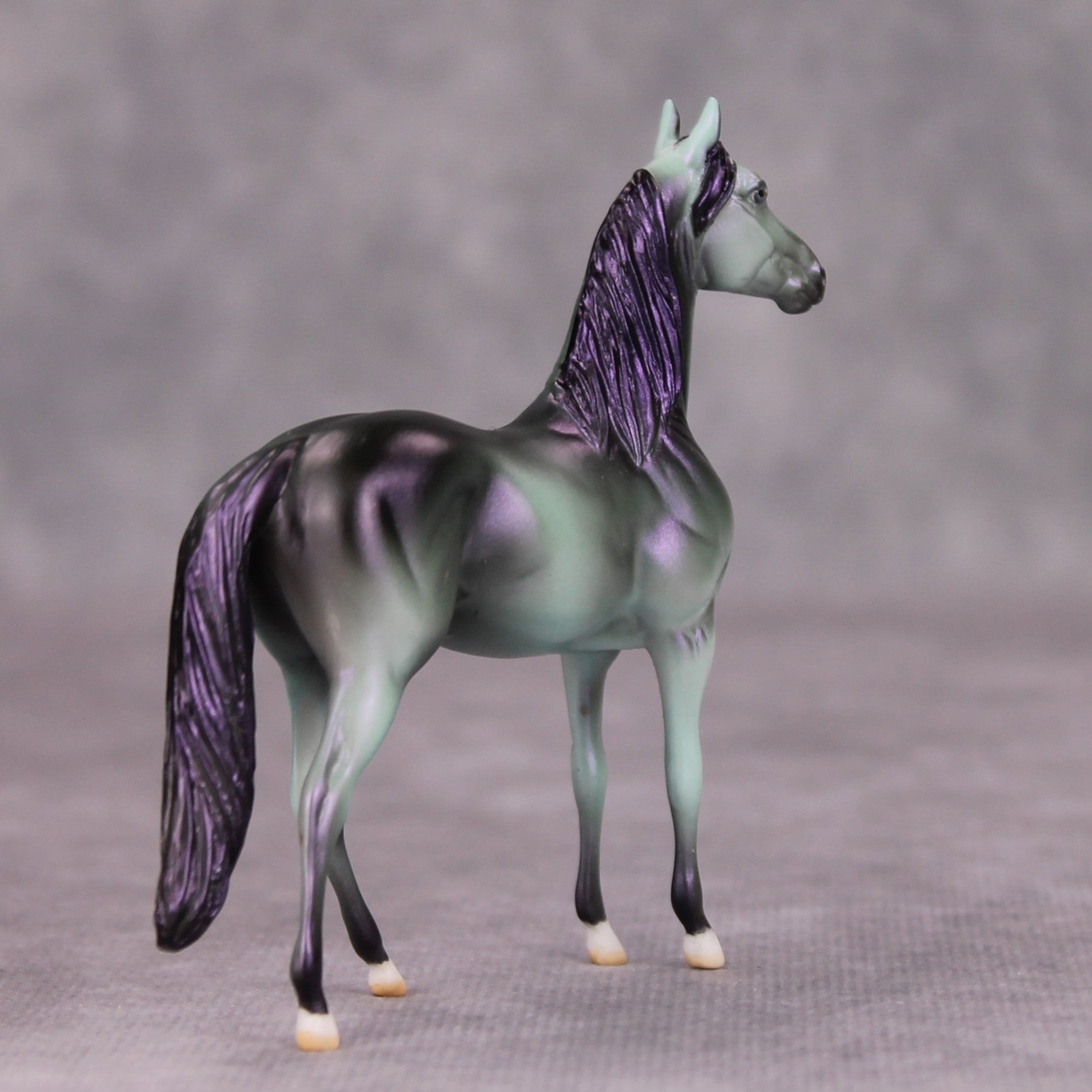 Foggy Morning OOAK Deco Purple Green Morgan Chip By Jamie Adamson MM24