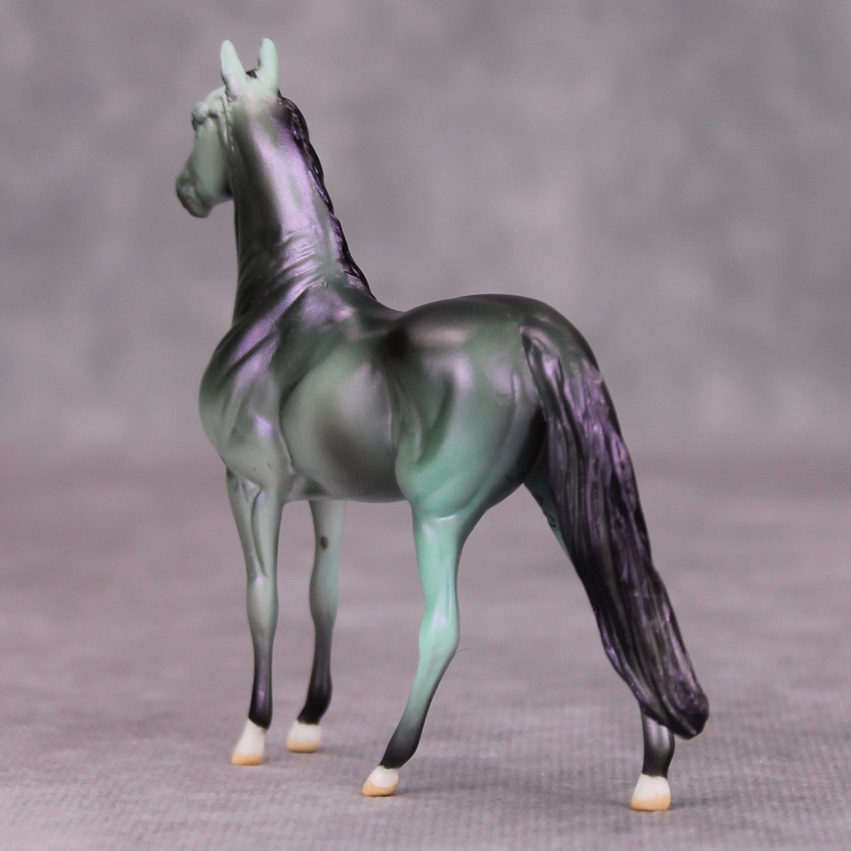 Foggy Morning OOAK Deco Purple Green Morgan Chip By Jamie Adamson MM24