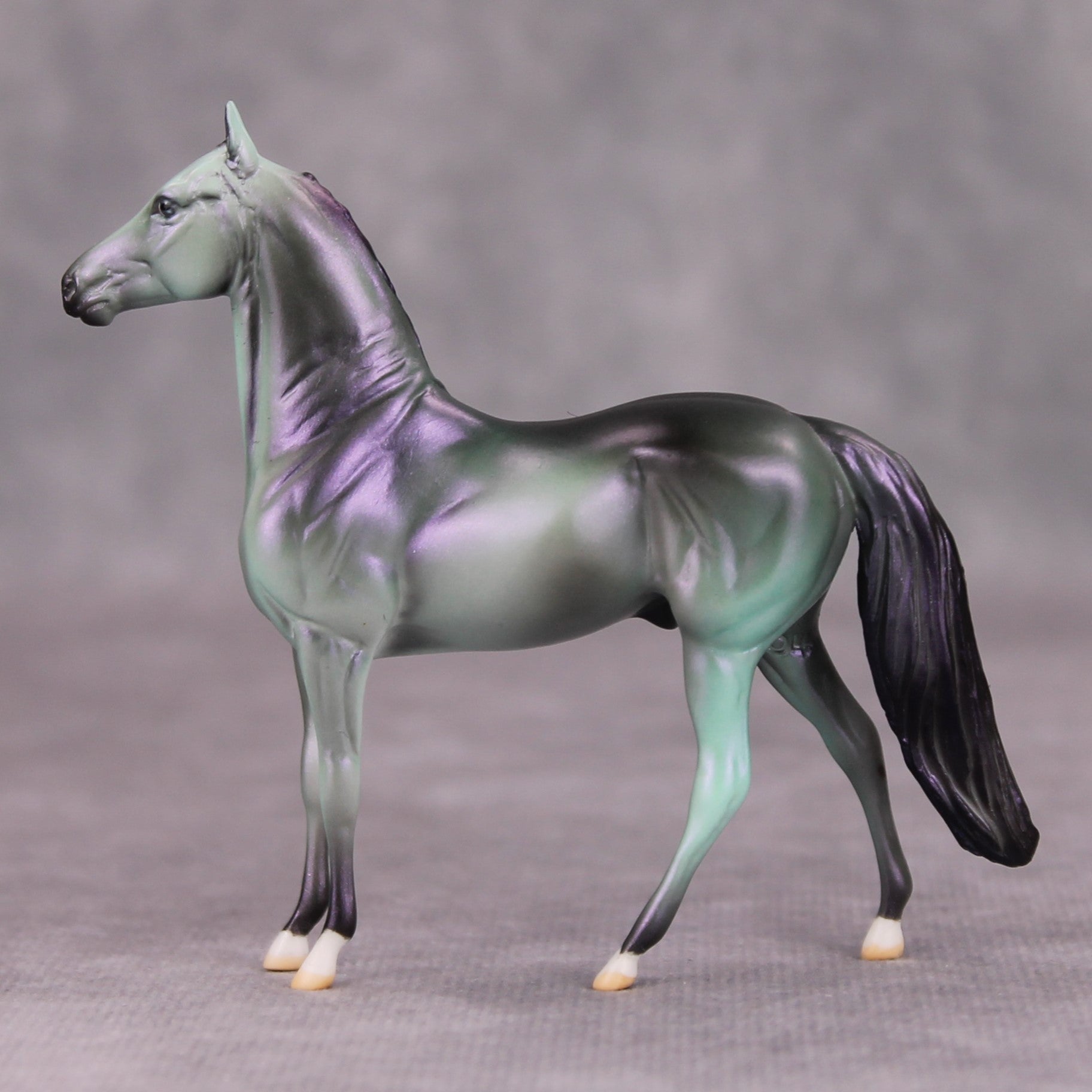 Foggy Morning OOAK Deco Purple Green Morgan Chip By Jamie Adamson MM24