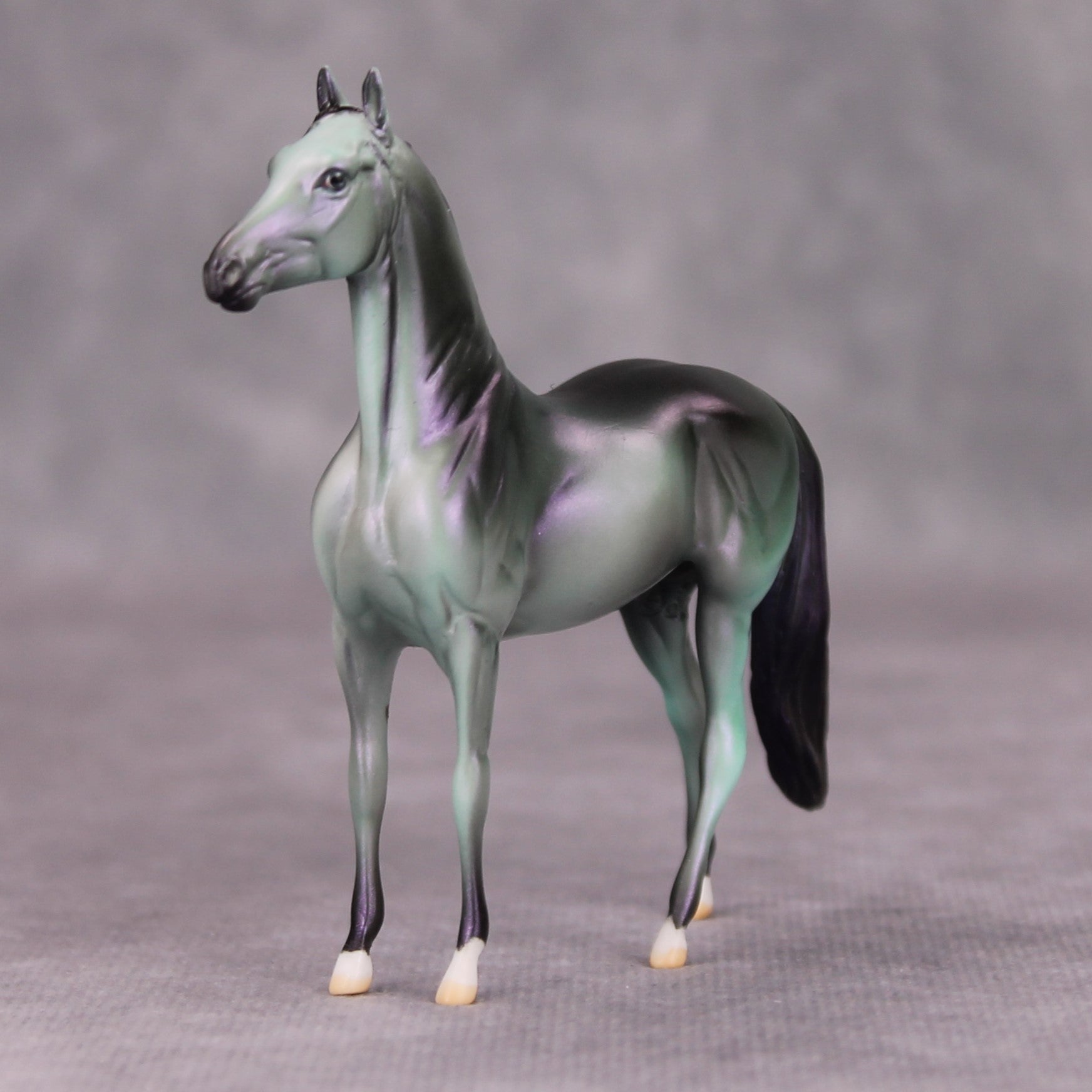 Foggy Morning OOAK Deco Purple Green Morgan Chip By Jamie Adamson MM24