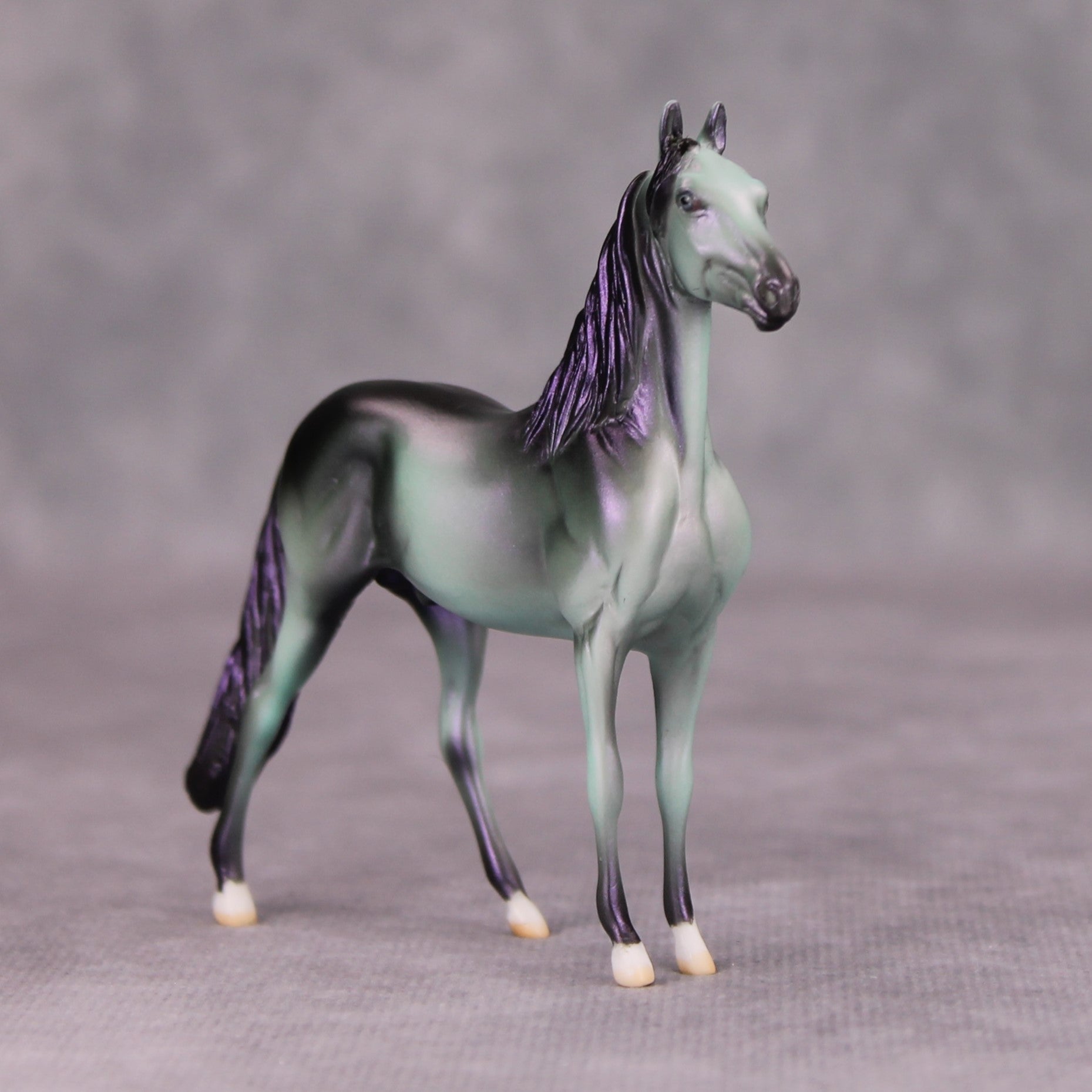 Foggy Morning OOAK Deco Purple Green Morgan Chip By Jamie Adamson MM24