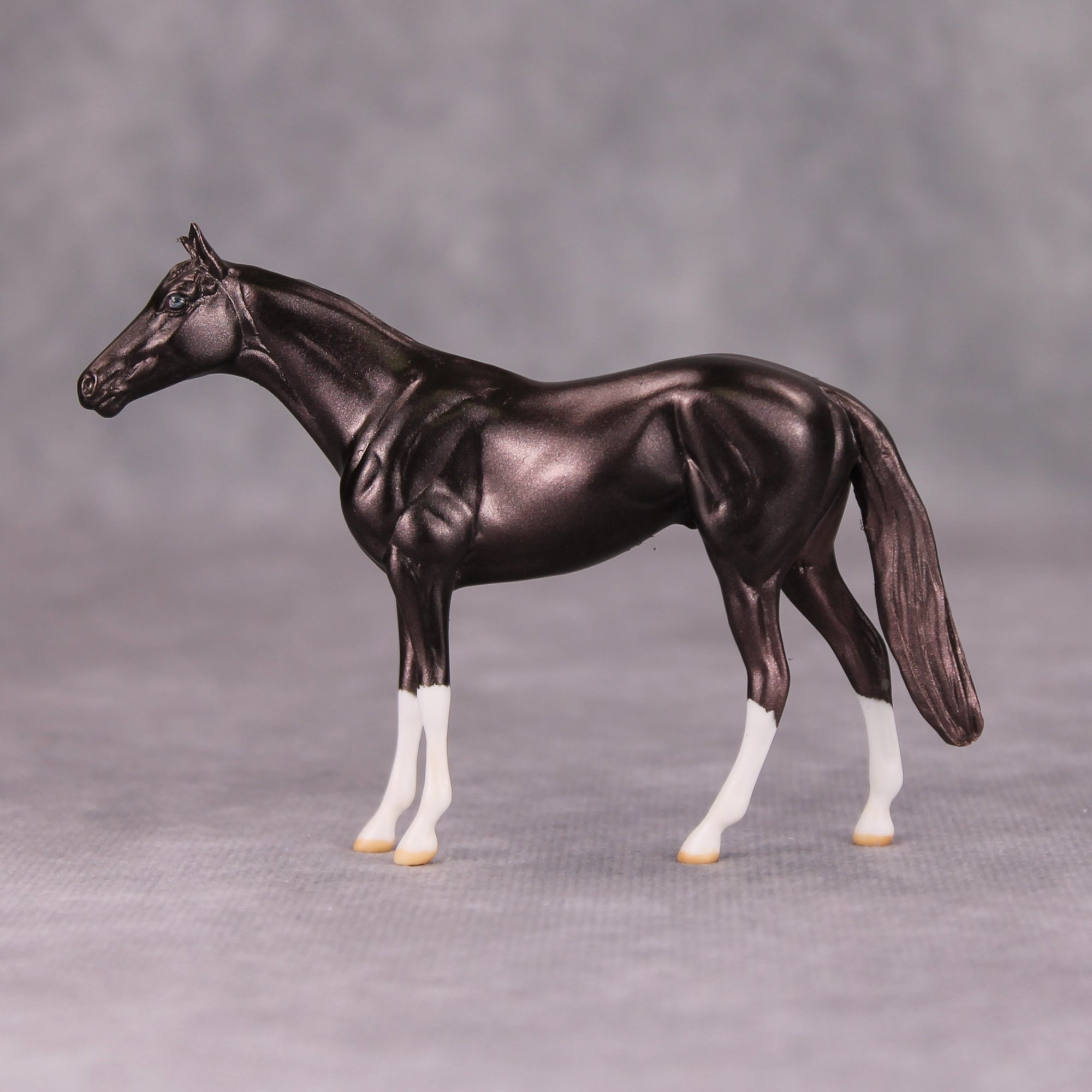 PREVIEW LISTING ONLY First Class OOAK Obsidian Thoroughbred Chip By Jamie Adamson MM24