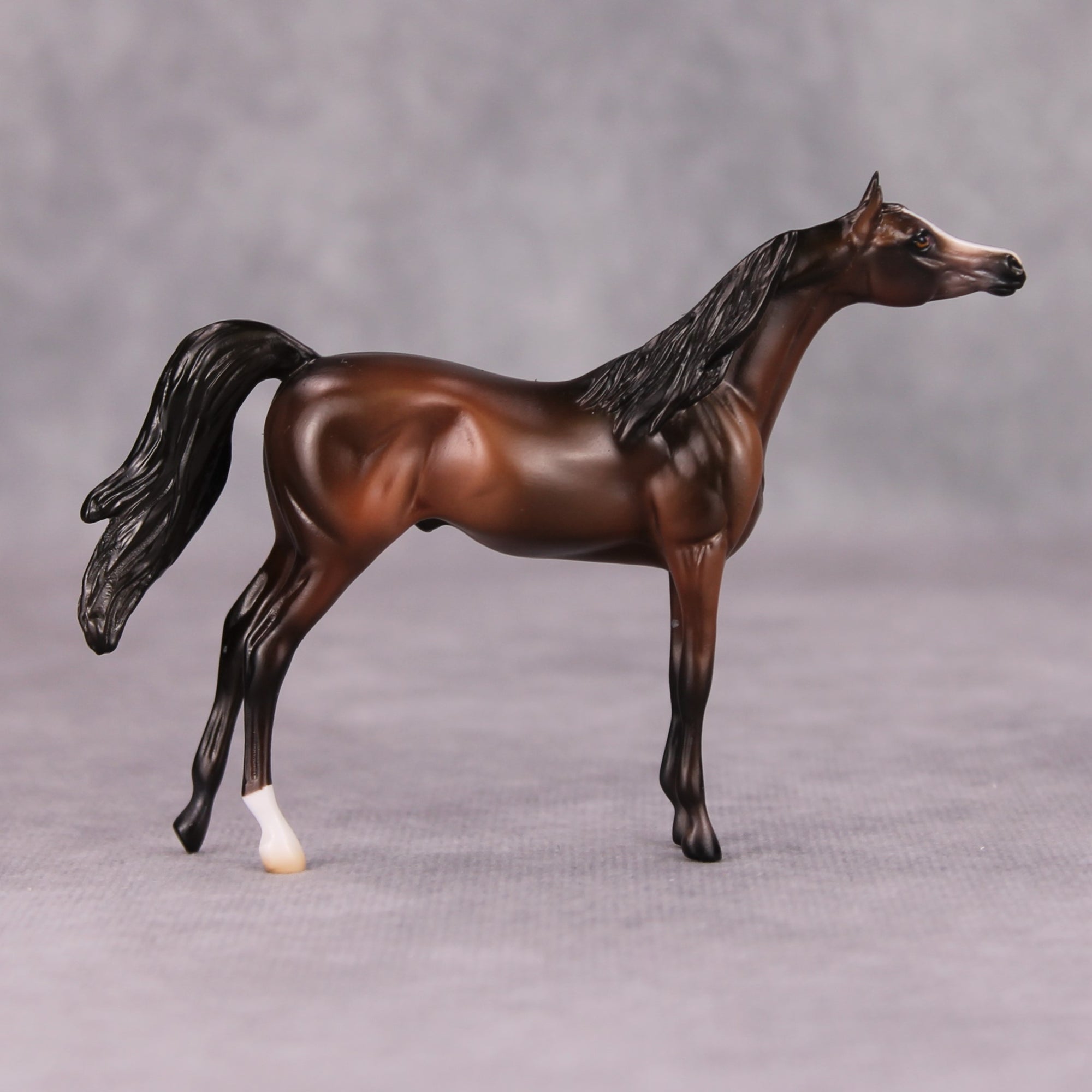 Misty Fall Morning OOAK Bay Going Grey Arabian Chip By Ashley Palmer MM24