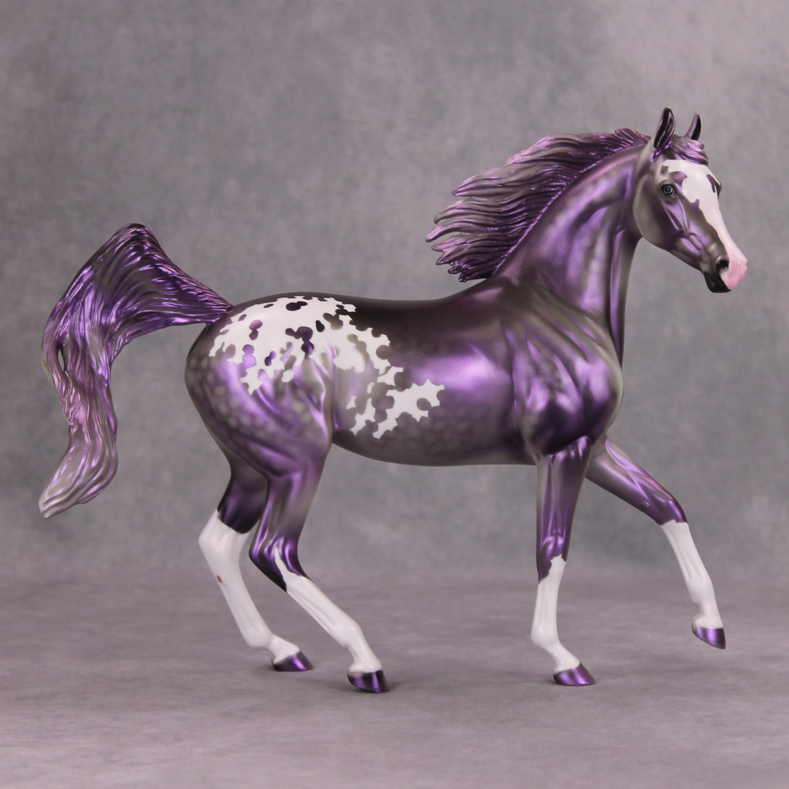 Purple Haze OOAK Deco Green/Purple Arabian Mare By Dawn Quick MM24