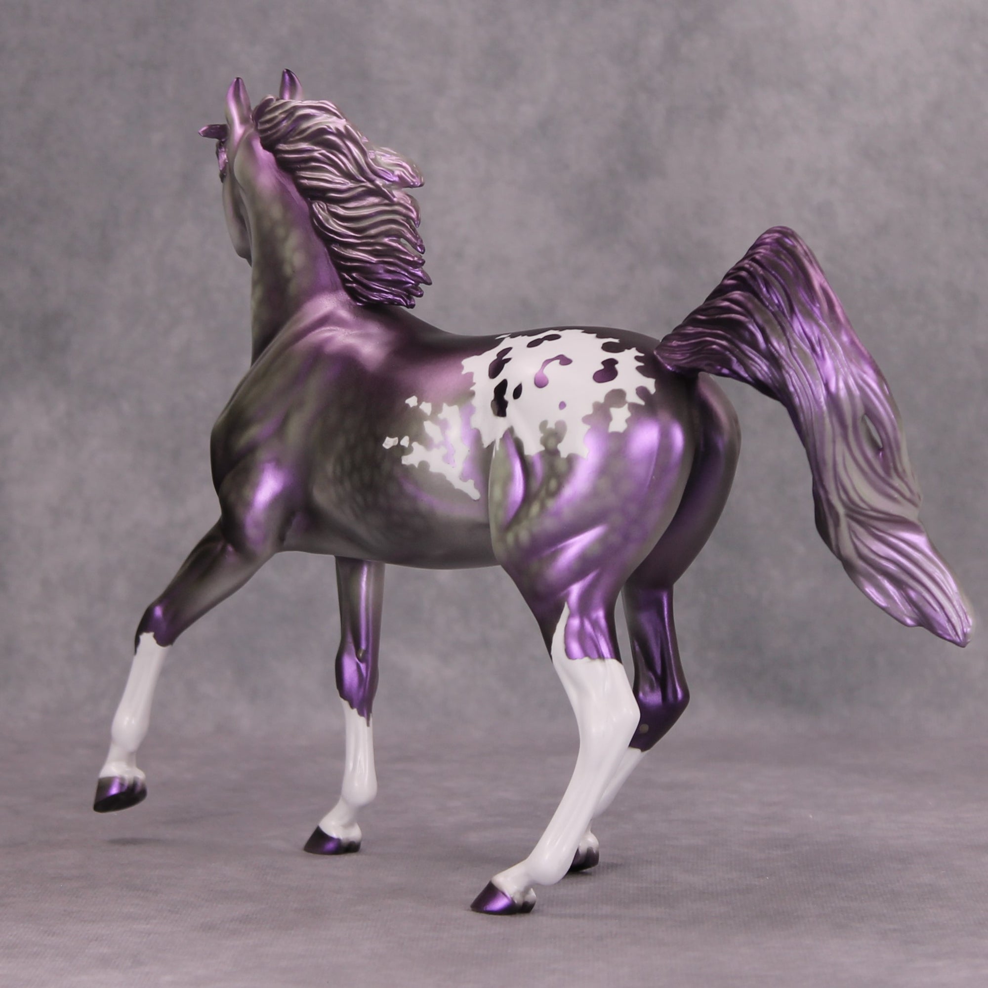 Purple Haze OOAK Deco Green/Purple Arabian Mare By Dawn Quick MM24