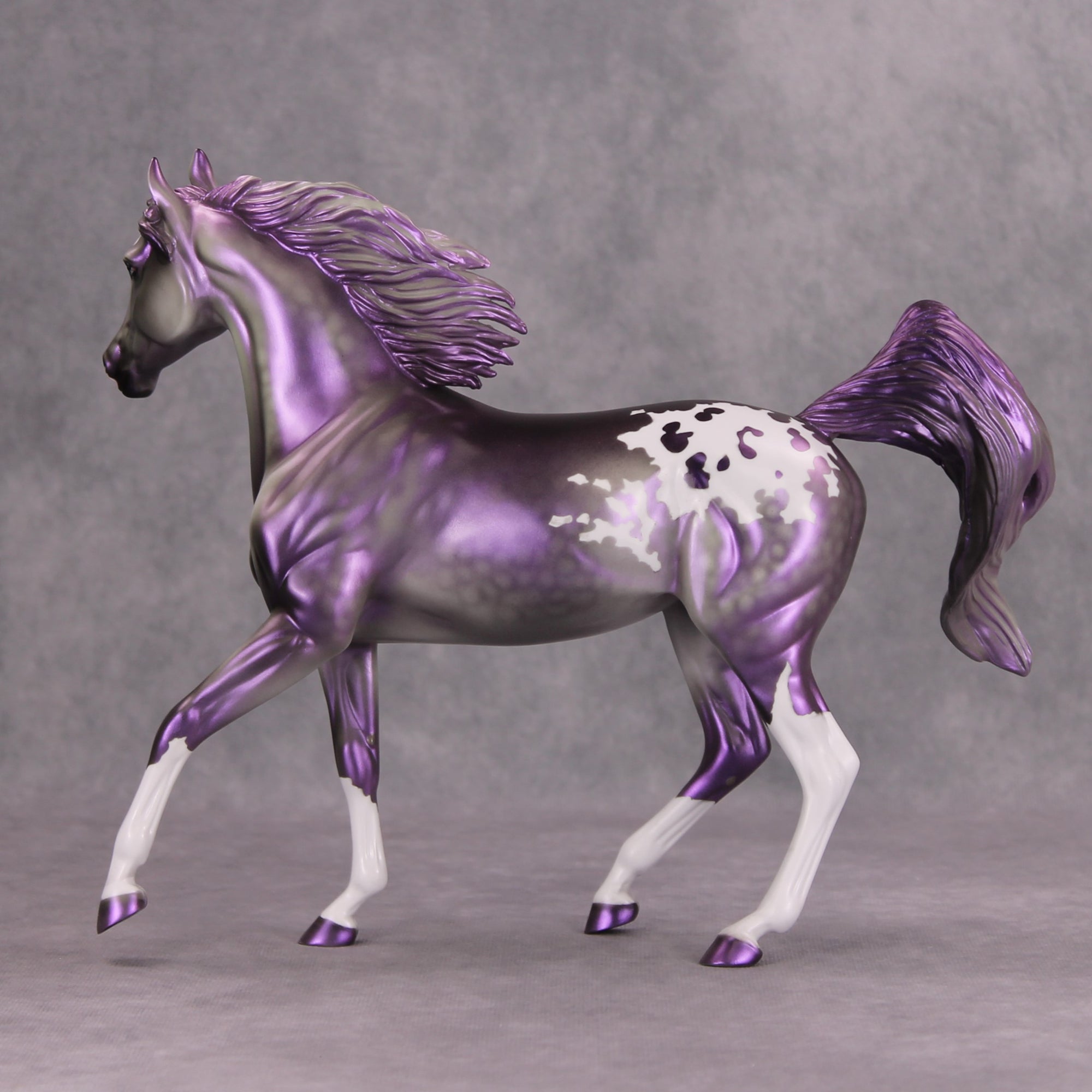 Purple Haze OOAK Deco Green/Purple Arabian Mare By Dawn Quick MM24