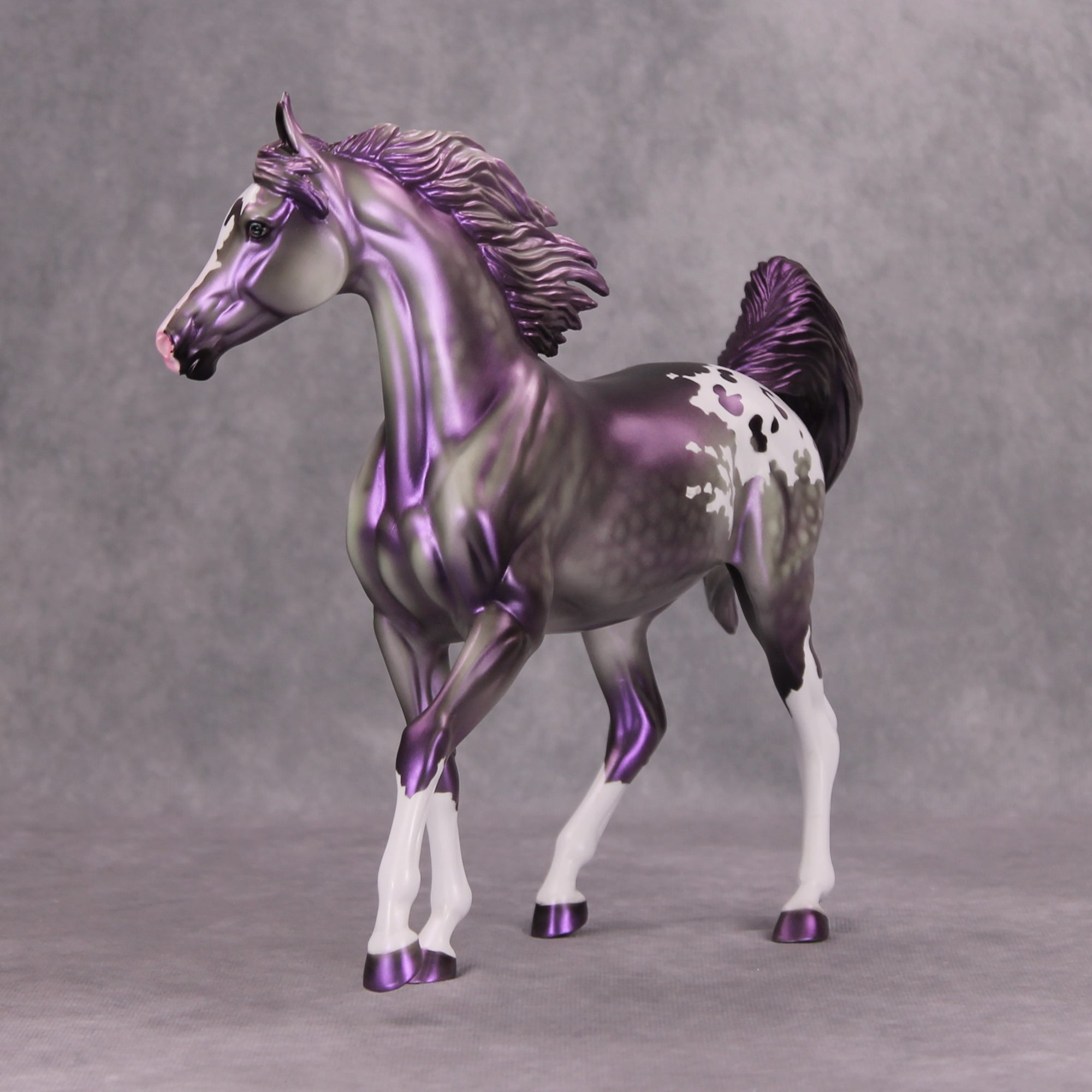 Purple Haze OOAK Deco Green/Purple Arabian Mare By Dawn Quick MM24