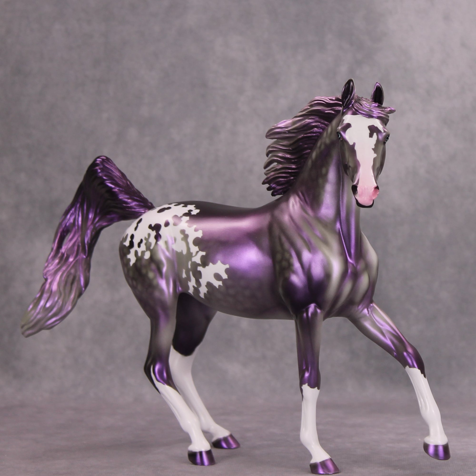 Purple Haze OOAK Deco Green/Purple Arabian Mare By Dawn Quick MM24