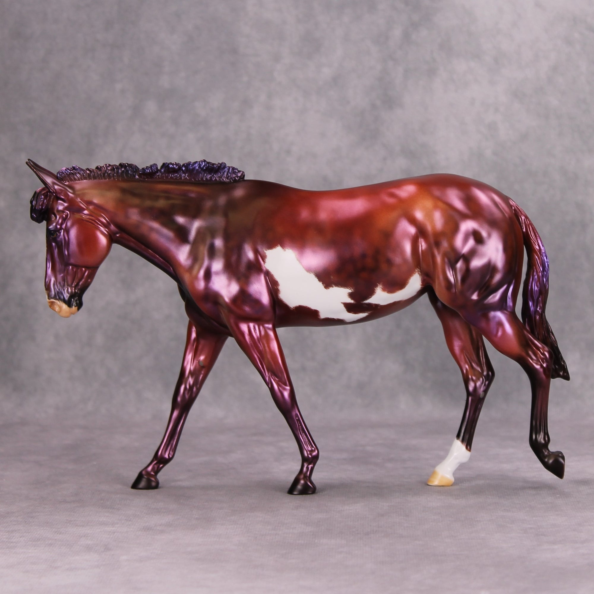 She&#39;s Mauvey, Baby OOAK Deco Mauve Mule By Julie Keim MM24