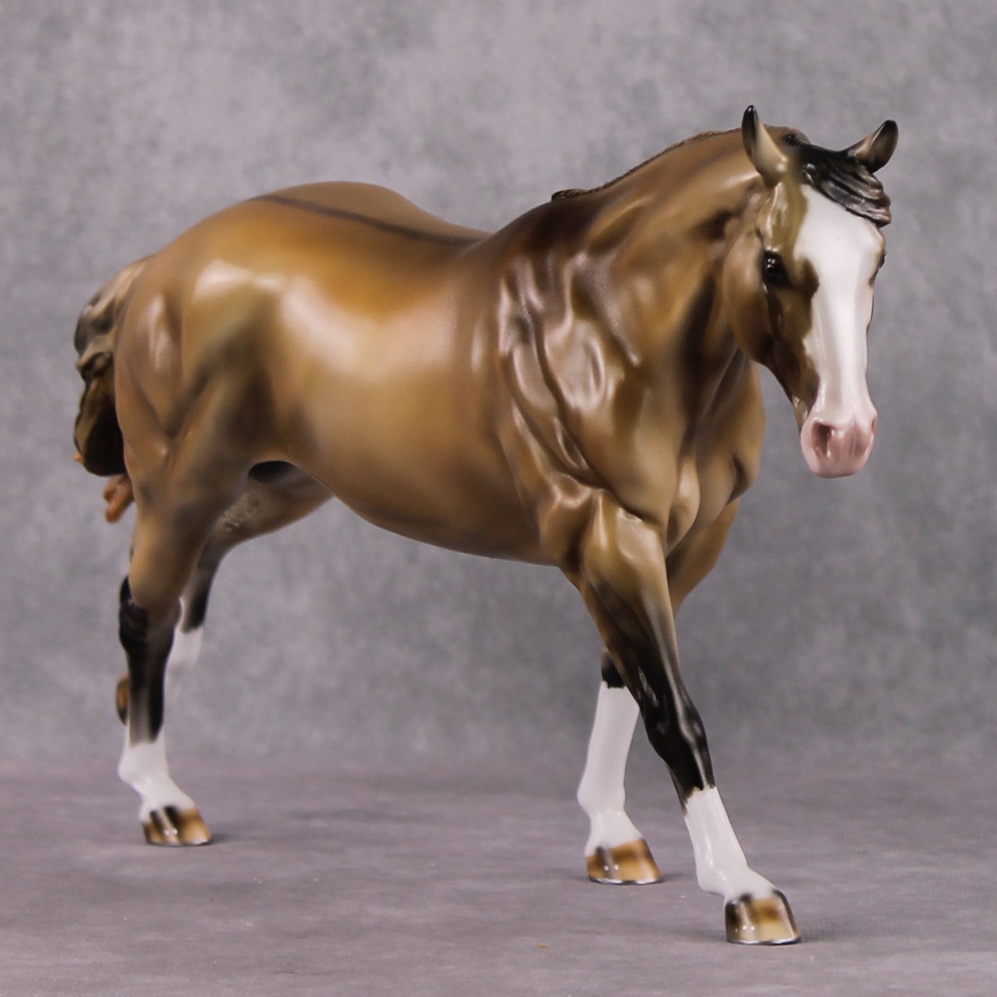 "First Time Dun" OOAK Stone Horses - Dun Remington by Mindy Berg Best Offer 02/18/2025